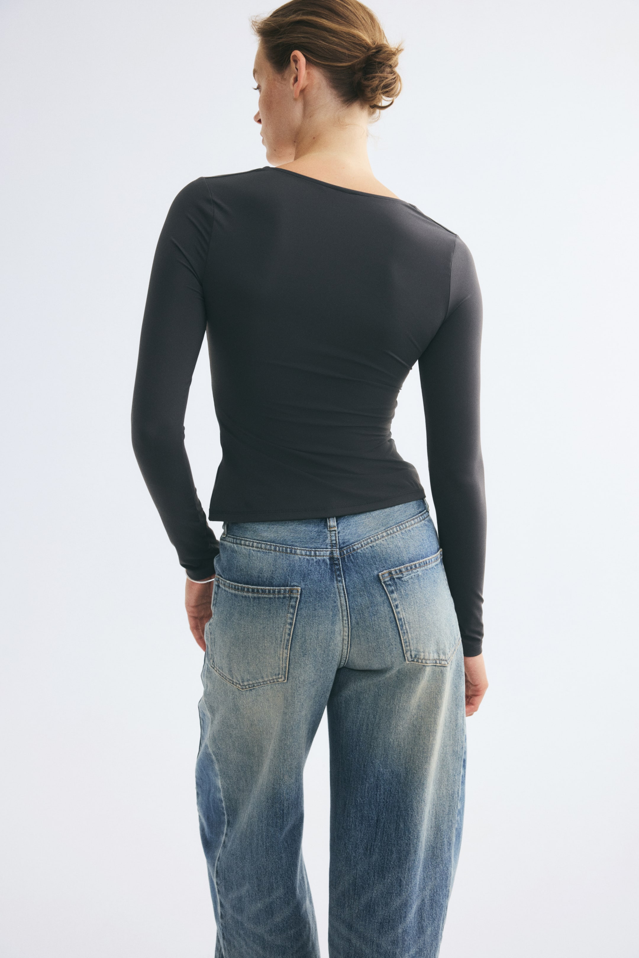 Square-Neck Ponte Top