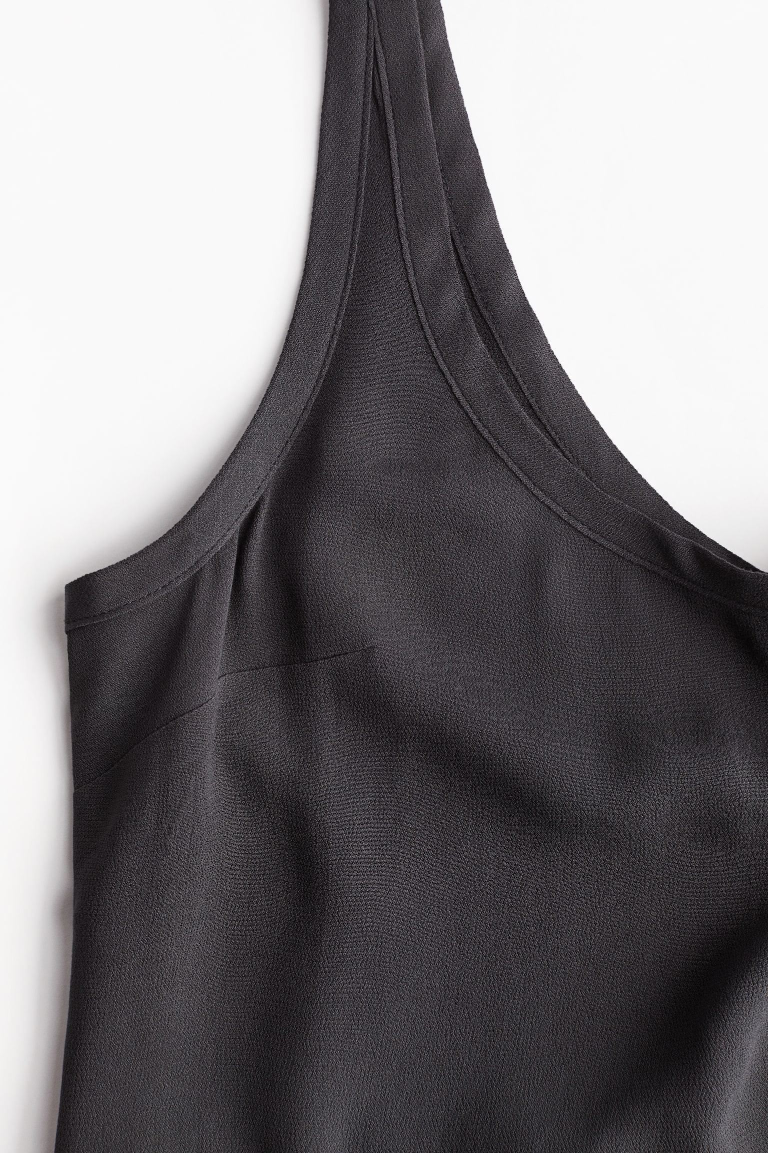 Crêpe vest top - Dark grey/White - 4