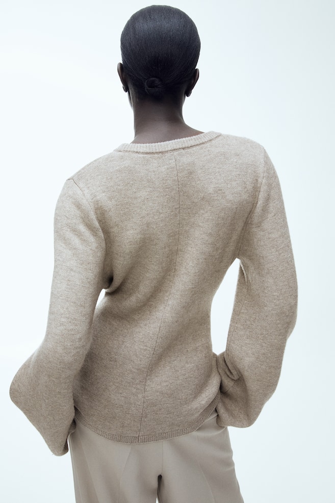 Pullover aus Wollmischung - Greige - 4