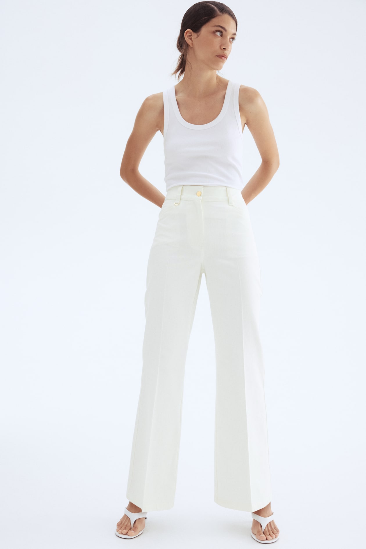 Flared Twill Pants - image 2