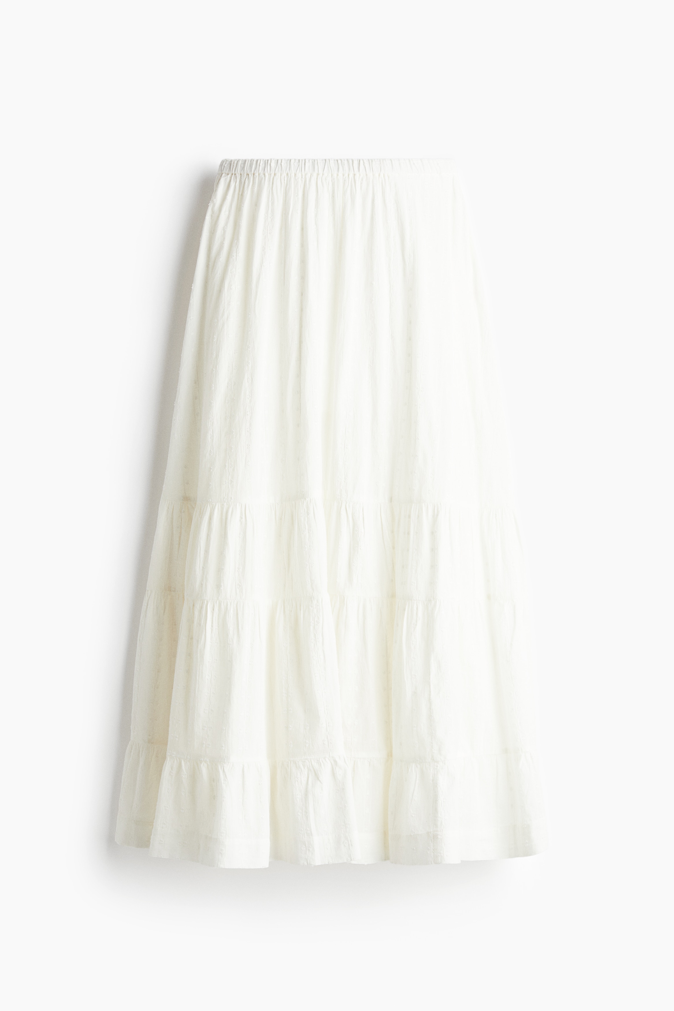 Plumeti Maxi Skirt - White