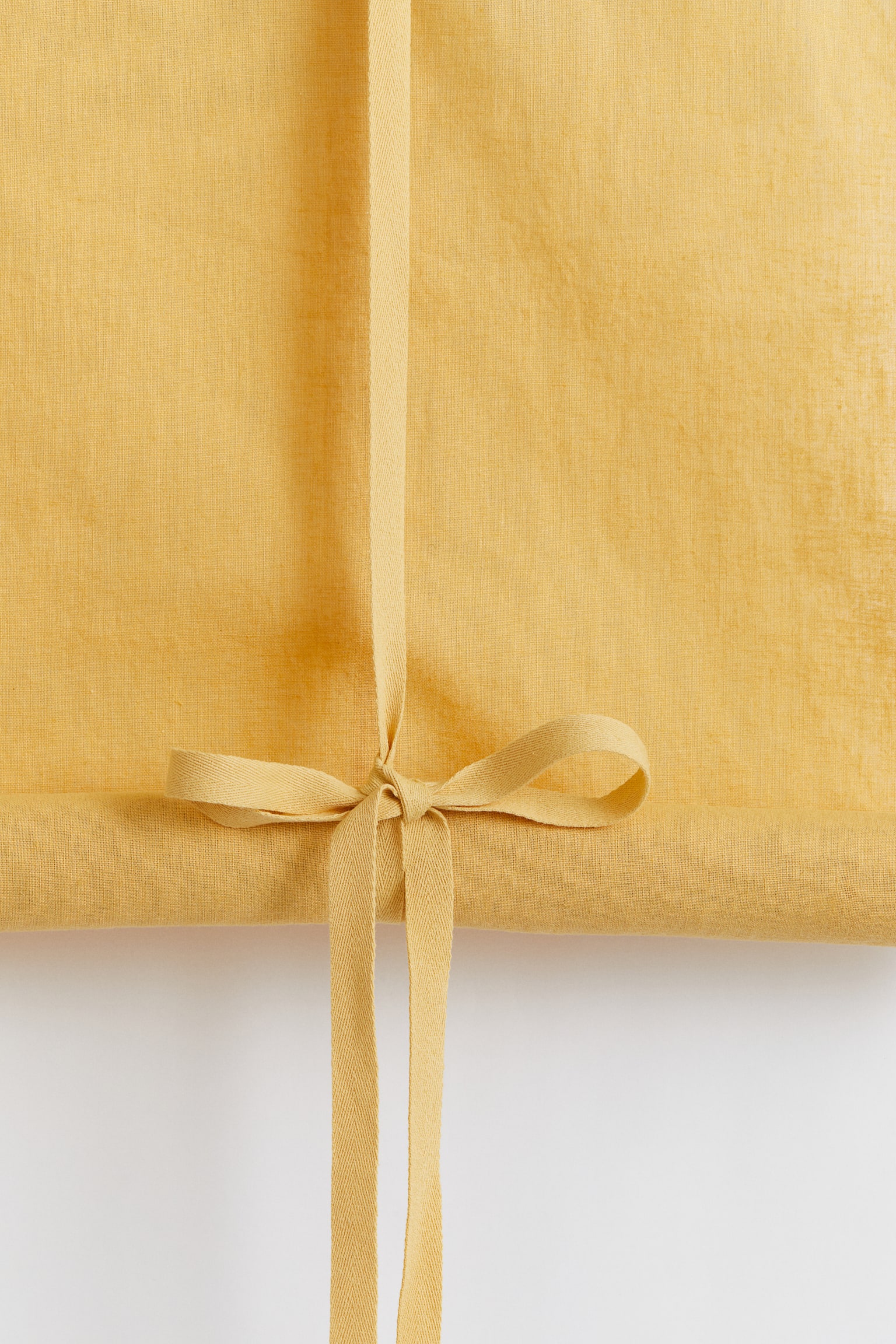 Linen-blend roll-up curtain - Yellow/White/Light beige - 3