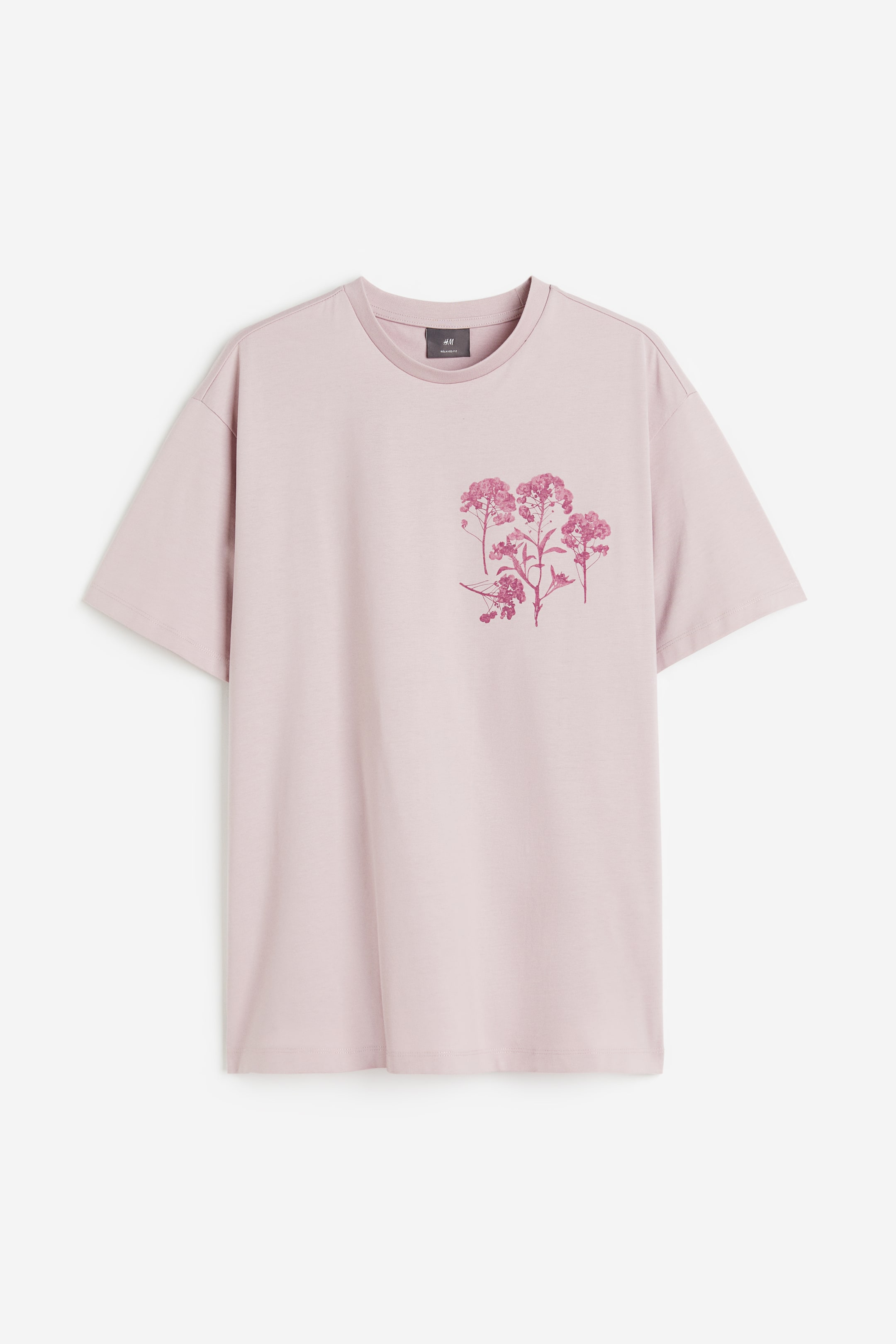 View larger image: Relaxed Fit Printed T-shirt - Light purple/flowers - Men | H&M PH 1
