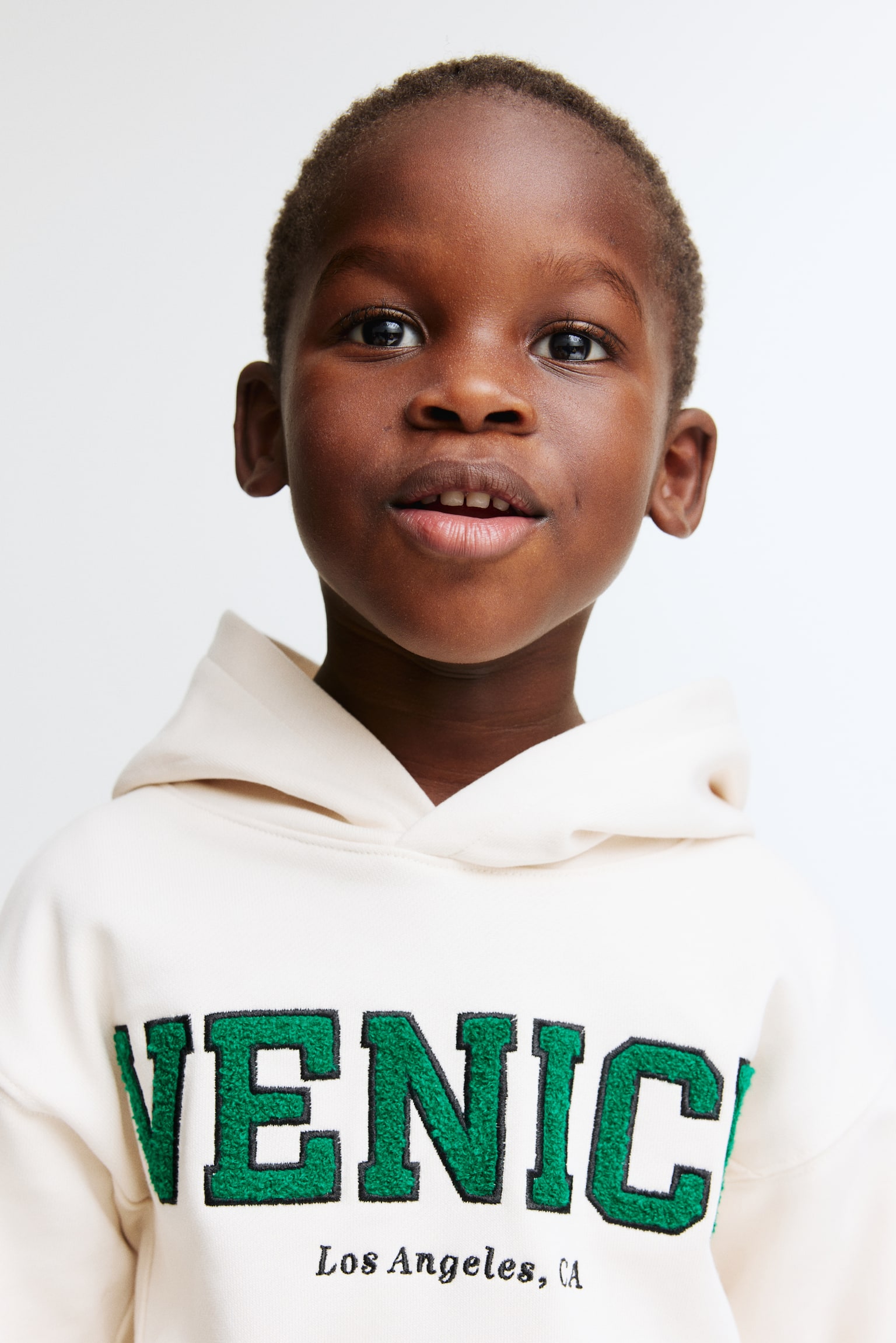 Hoodie med broderi - Creme/Venice - 5