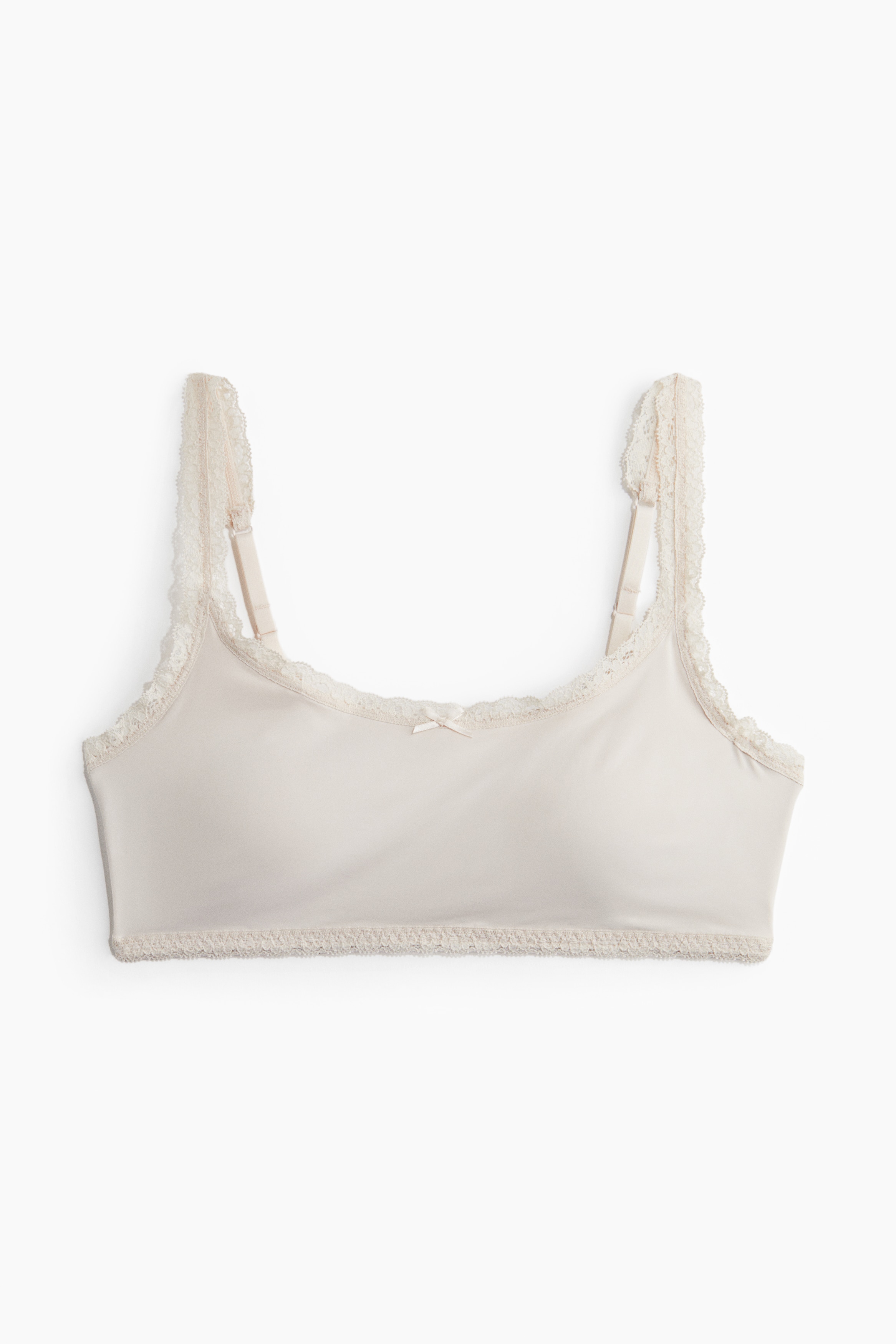 Reggiseno morbido imbottito in microfibra - Beige pallido