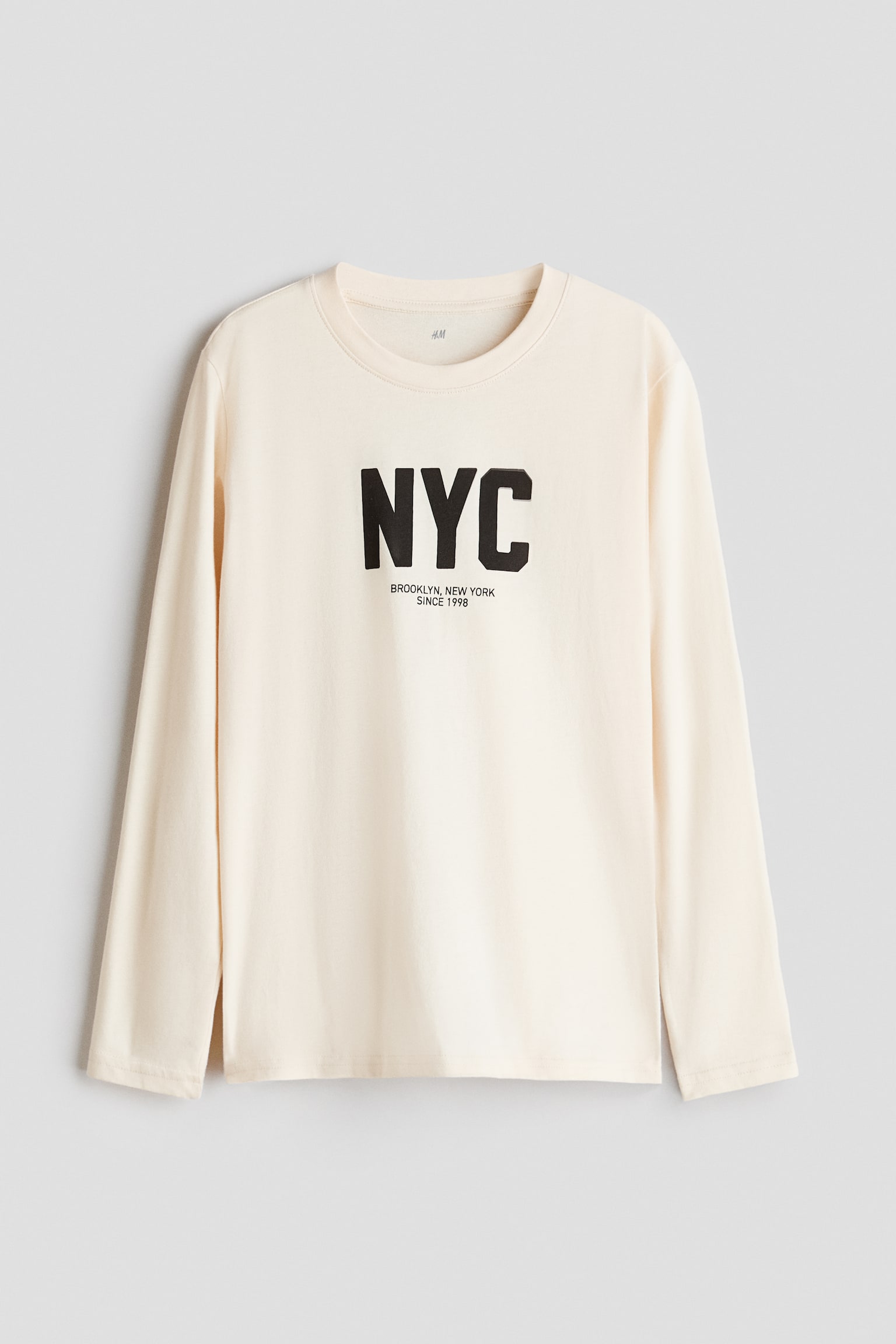 Printed long-sleeved T-shirt - Cream/NYC/Black/Move Fast/Green/Game controller