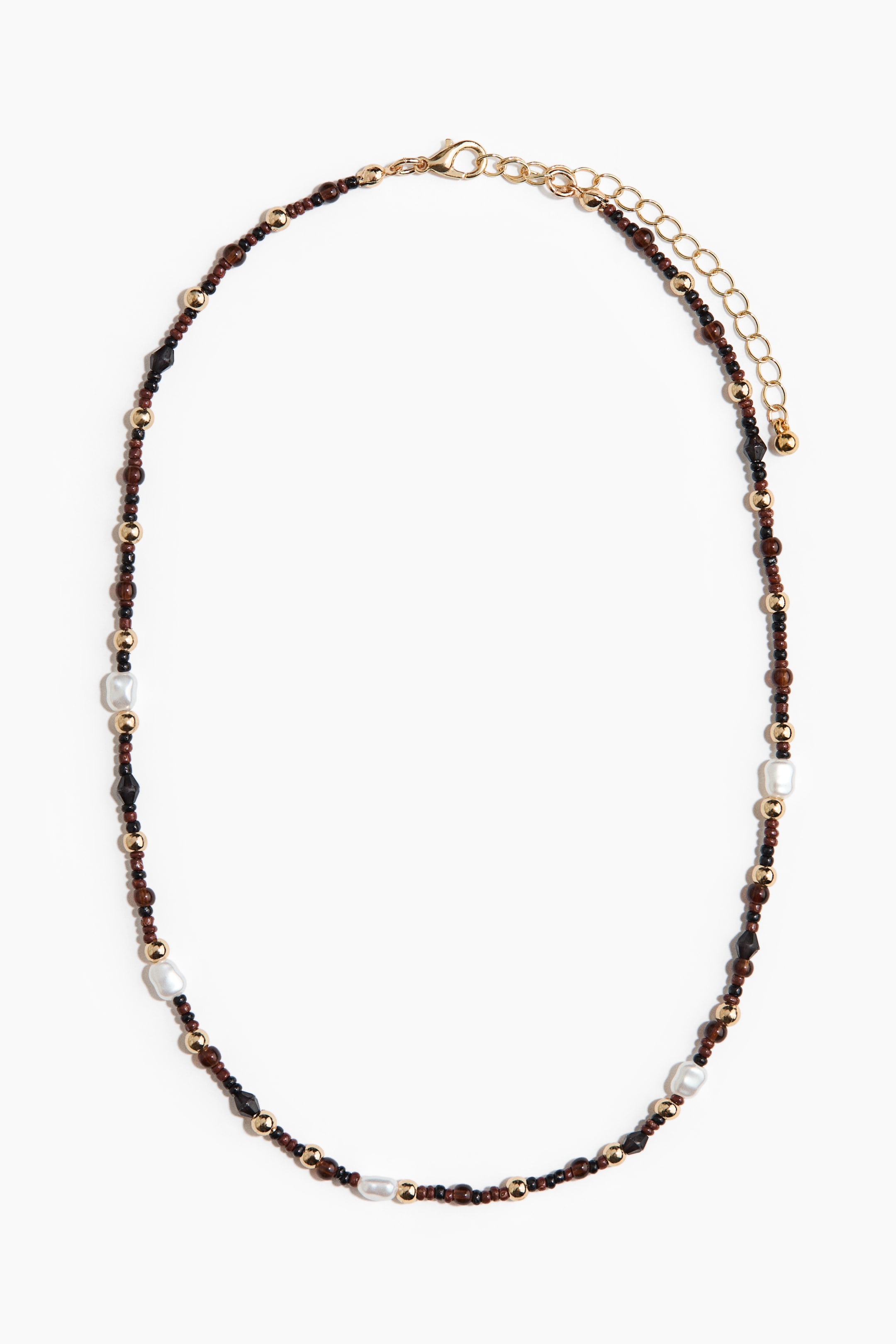 View larger image: Beaded necklace - Gold-coloured/Brown - Ladies | H&M IN 1