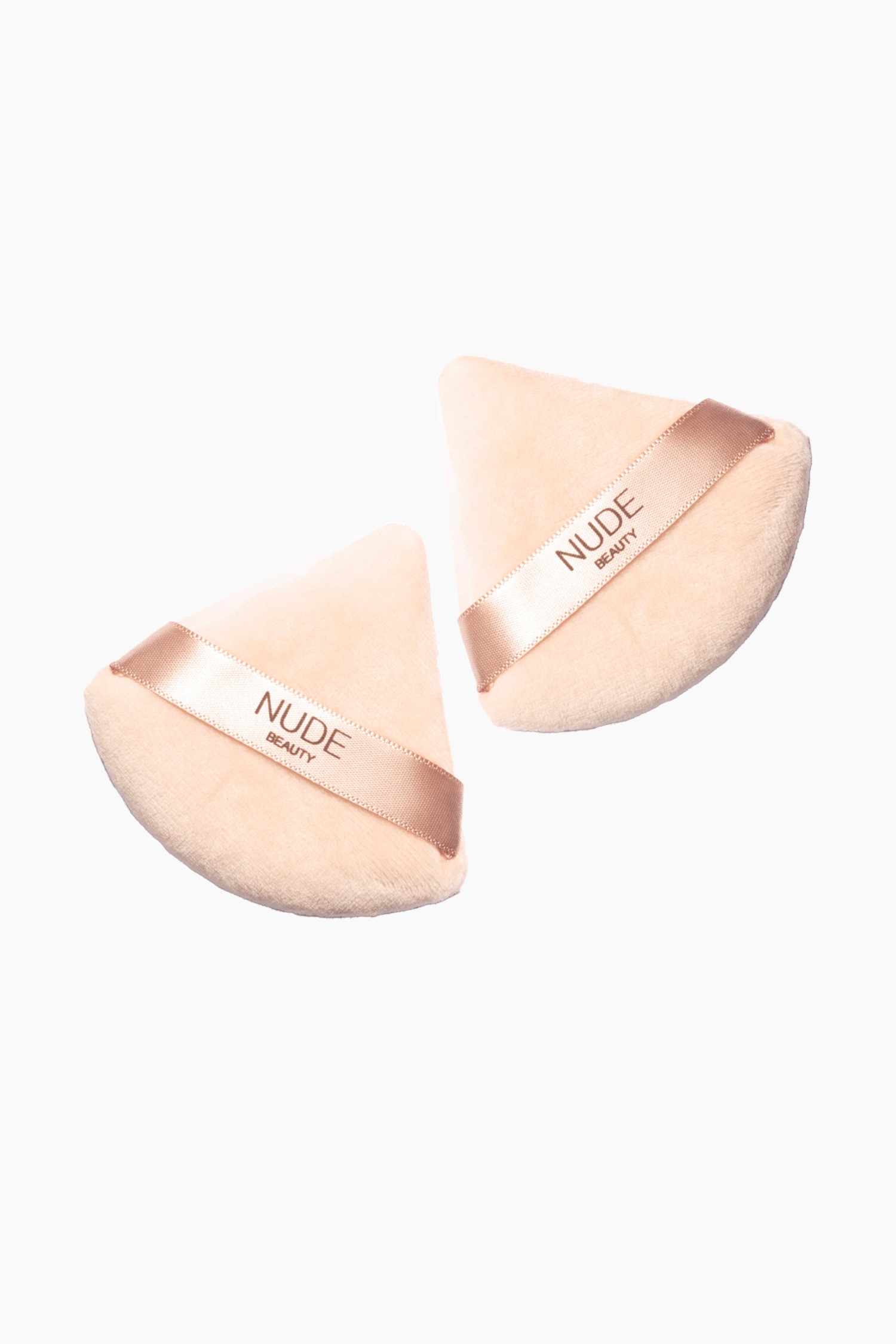 Nude Beauty - Triangle Powder Puff - Off Hvit