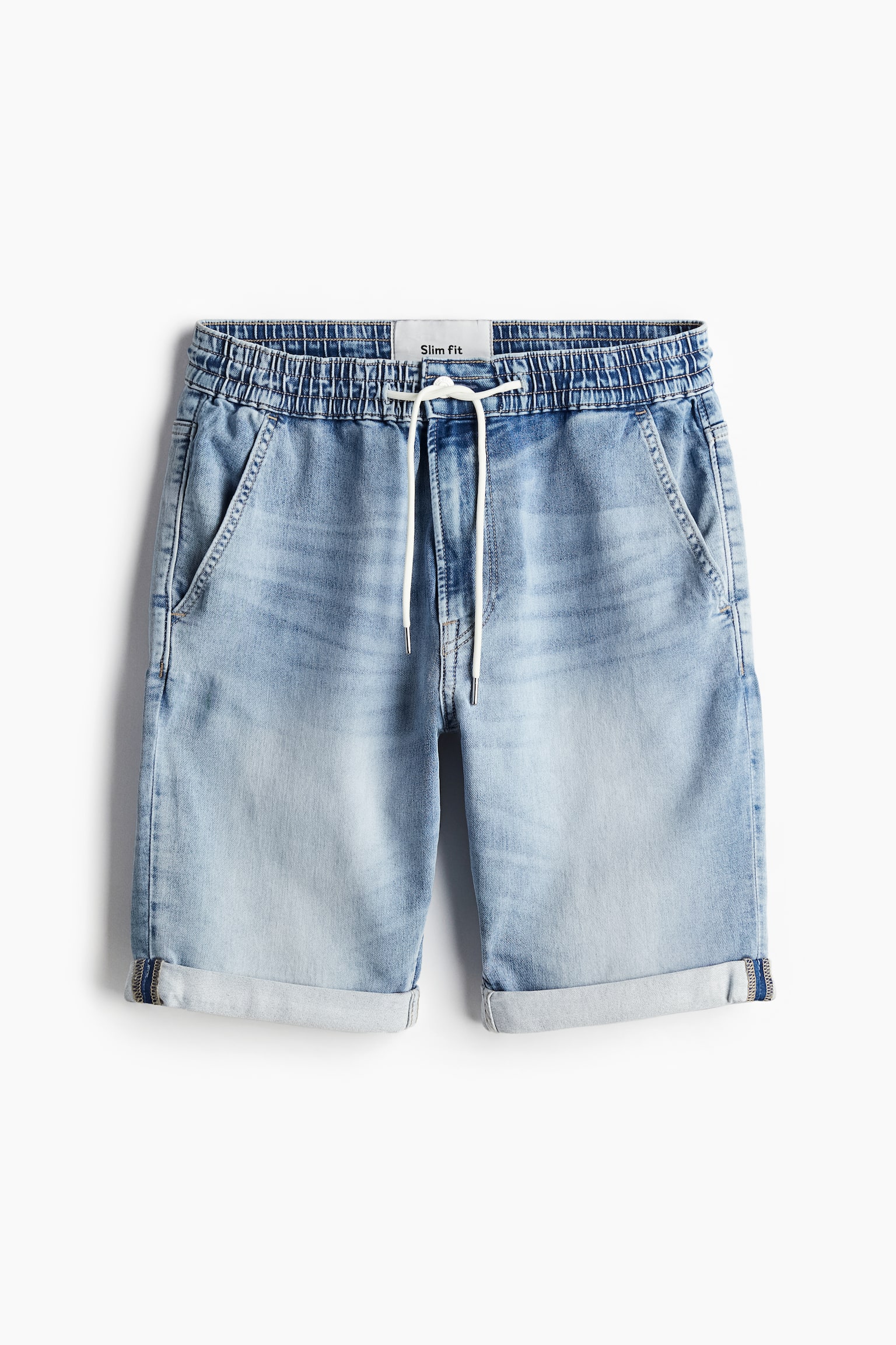 Hybrid Slim Denim shorts - Light denim blue - 1