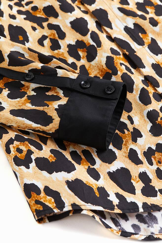 Leopardmønstret skjorte - Beige/Leopardmønstret - 6