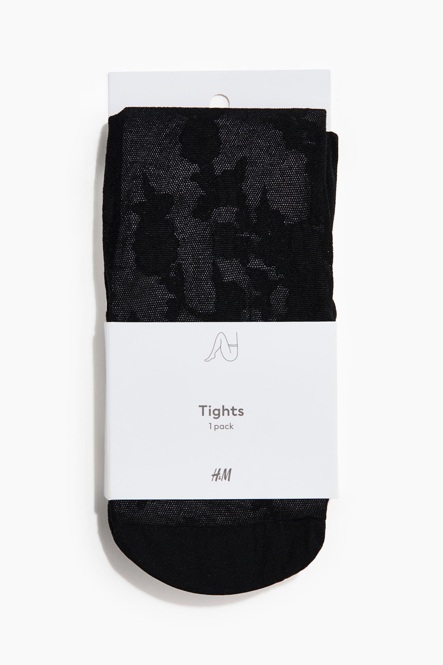 Lace tights - Black/Dark brown