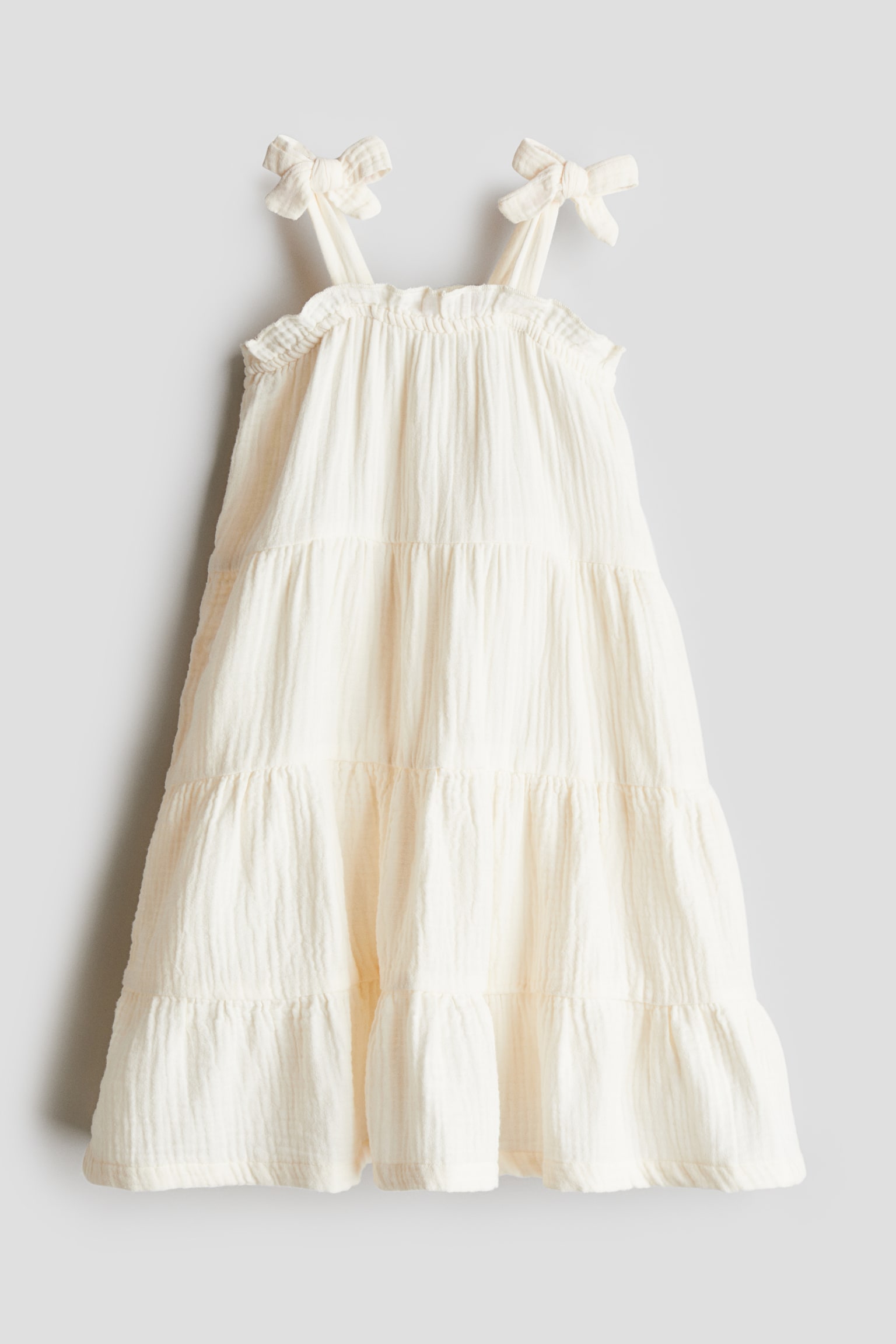 Cotton Muslin Dress - White - 1