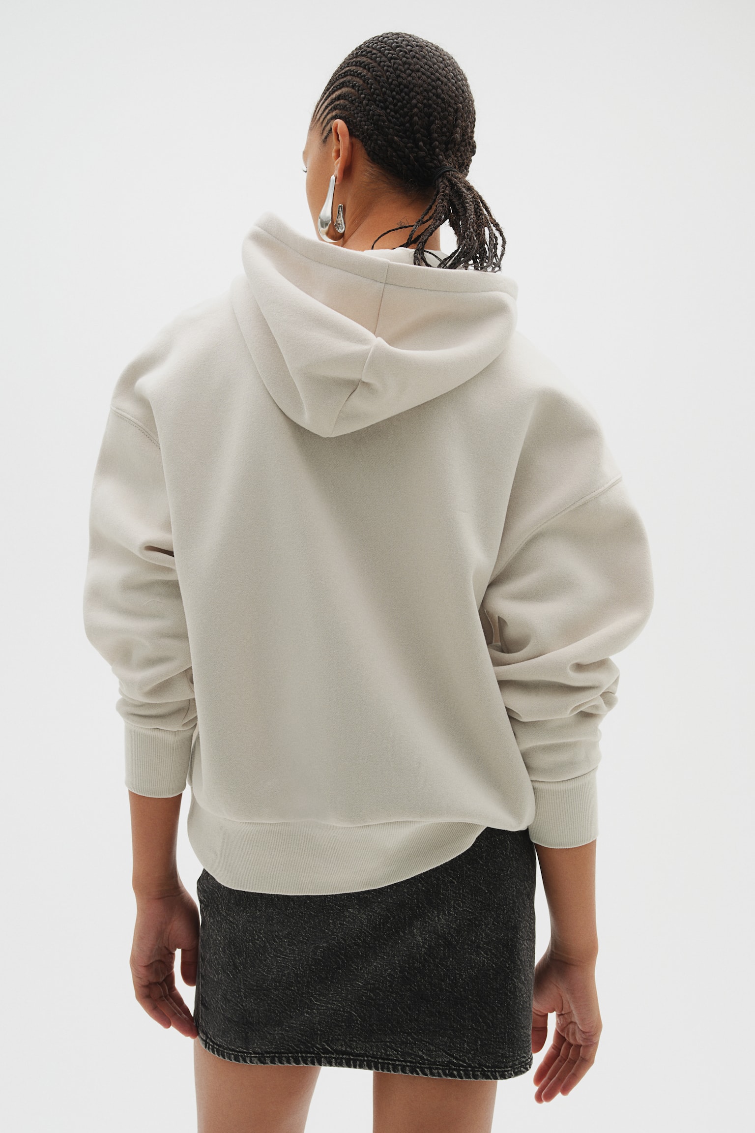 Oversized Zip Up Hoodie - Light beige/Light blue/Washed/Grey/Dark brown/Bright blue/Cream/Black - 5