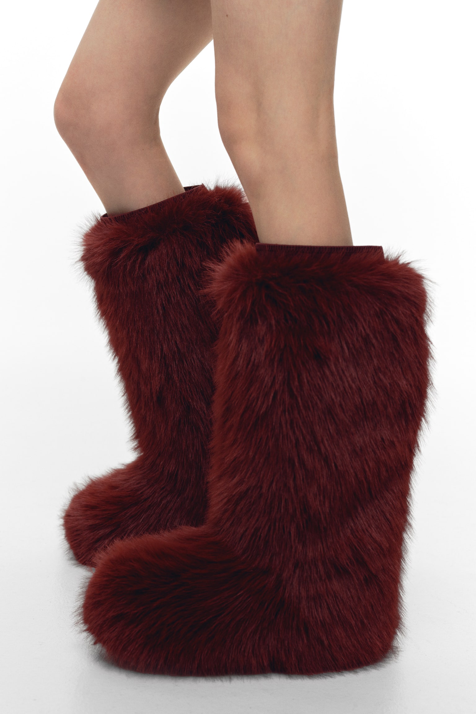 Knee-high boots - Burgundy - 4