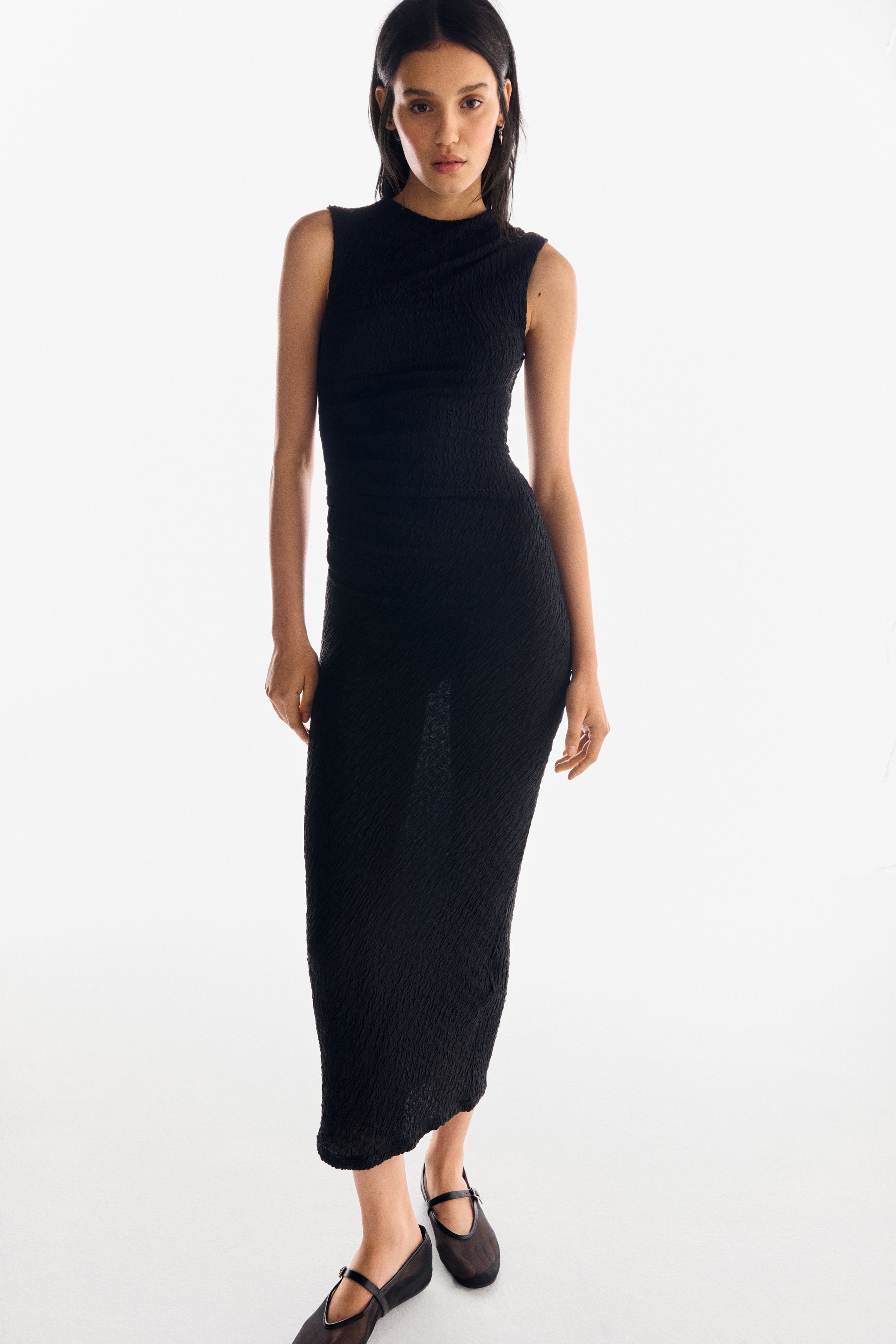 ドレープマキシワンピース - ブラック - レディース | H&M JP