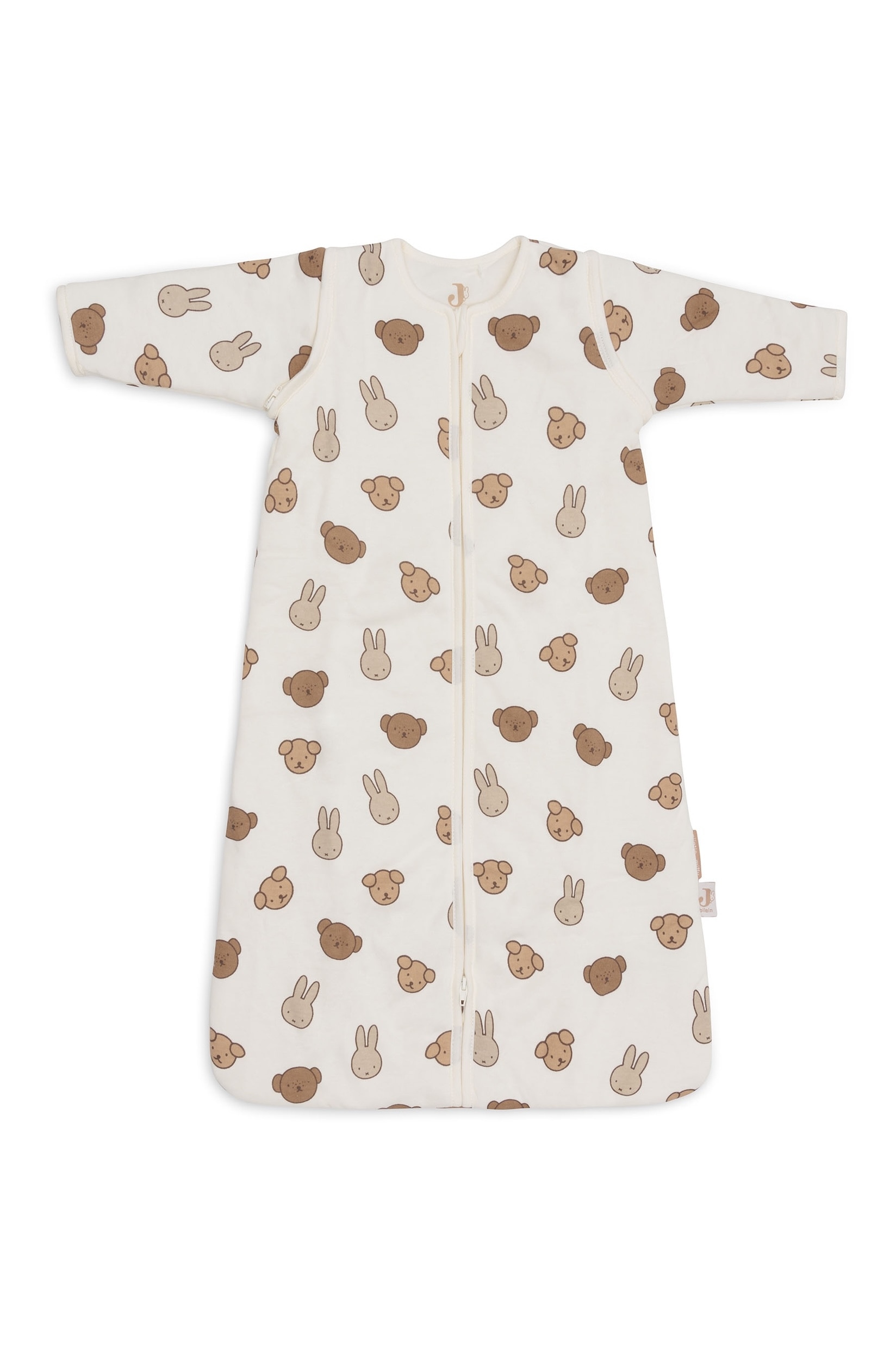 Sleeping Bag Removable Sleeves - Miffy And Friends/Miffy Jacquard/sea Green/Miffy Jacquard/wild Rose/Sleepy Miffy Terry / Biscuit