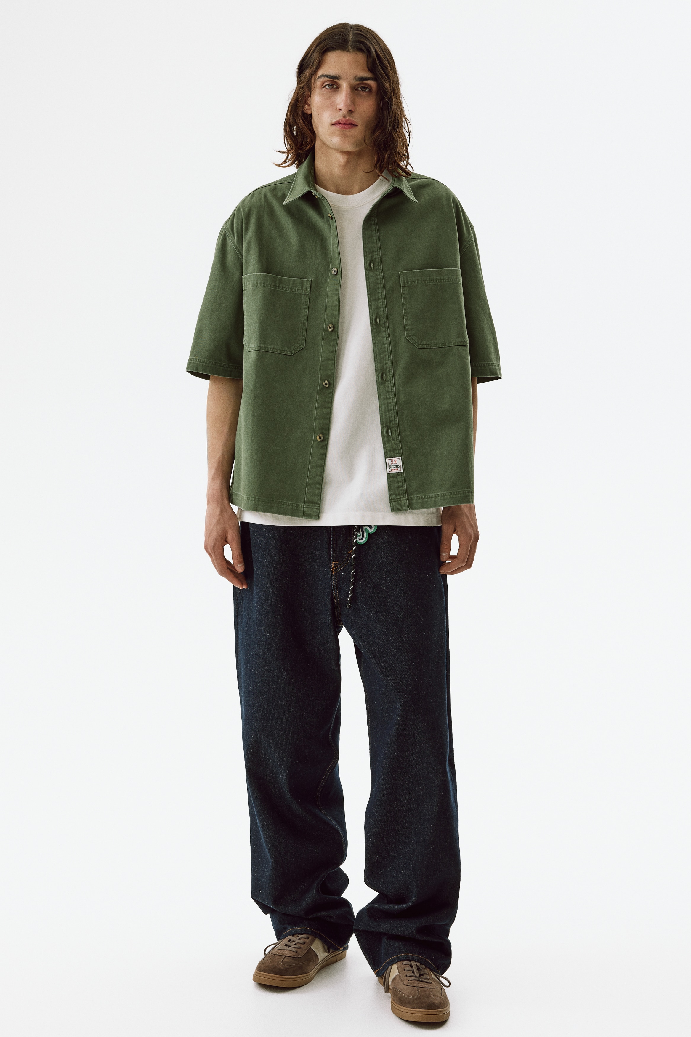 リラックスフィットデニムシャツ - デニムブルー - Men | H&M JP