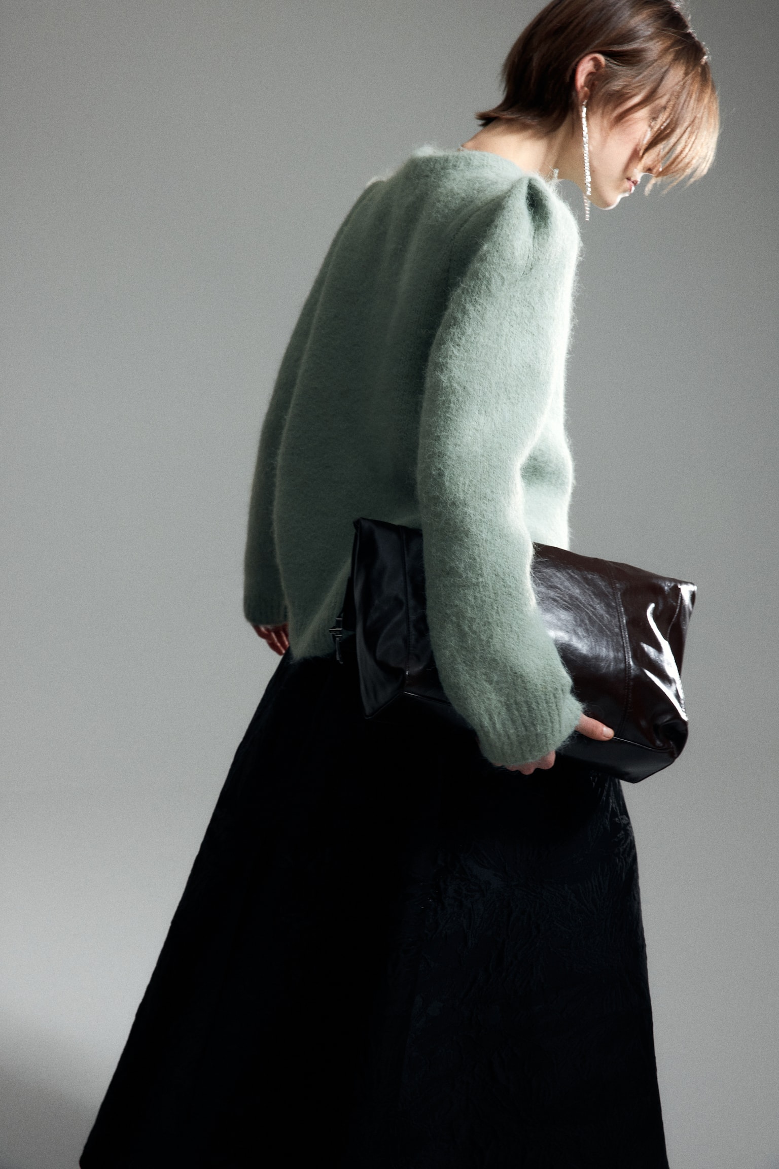 Pletený pulóver so žakárovým vzorom - Svetlozelená/Béžová/vzorovaná - 3