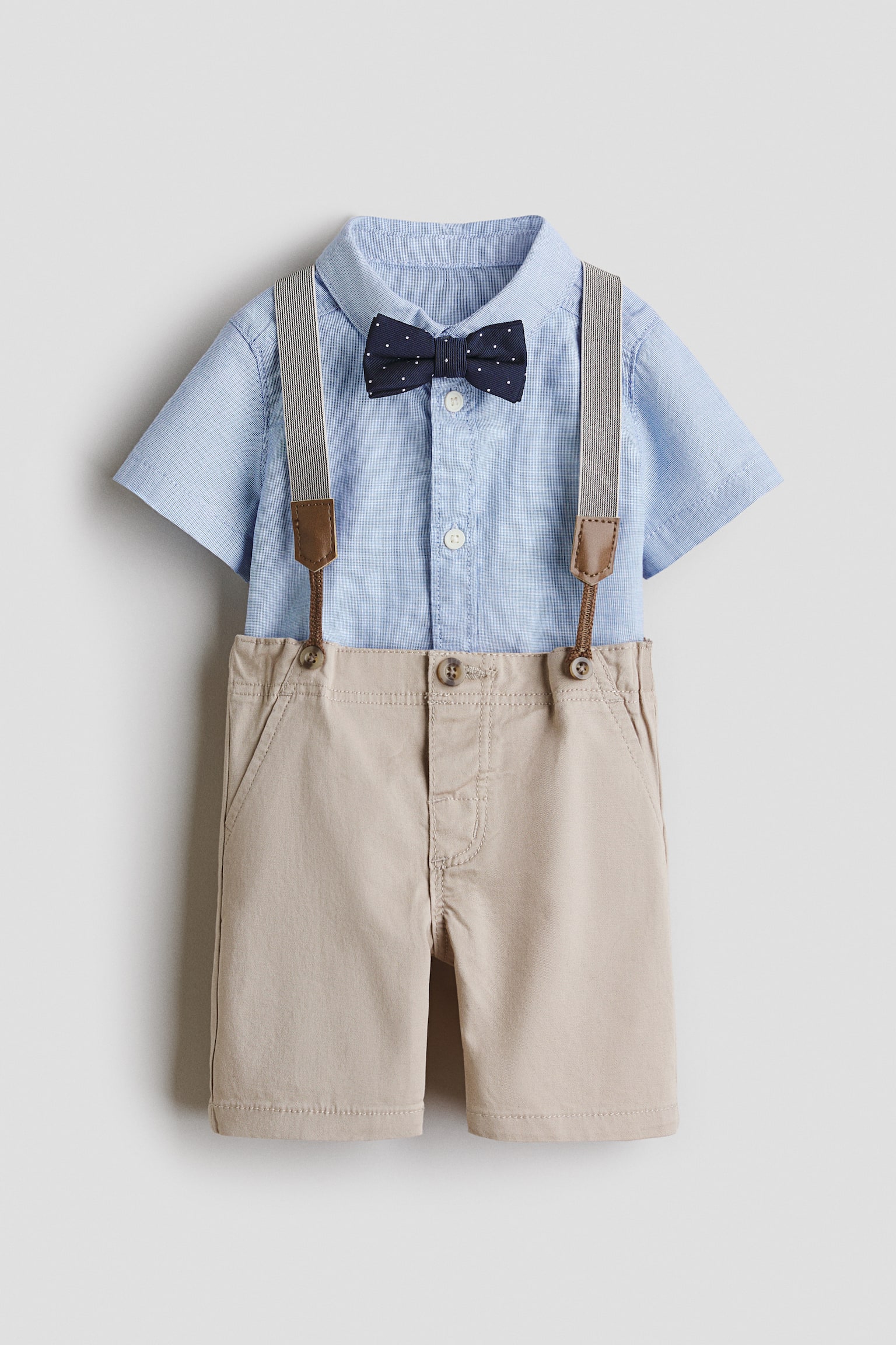 3-piece dressy set - Light blue/Beige