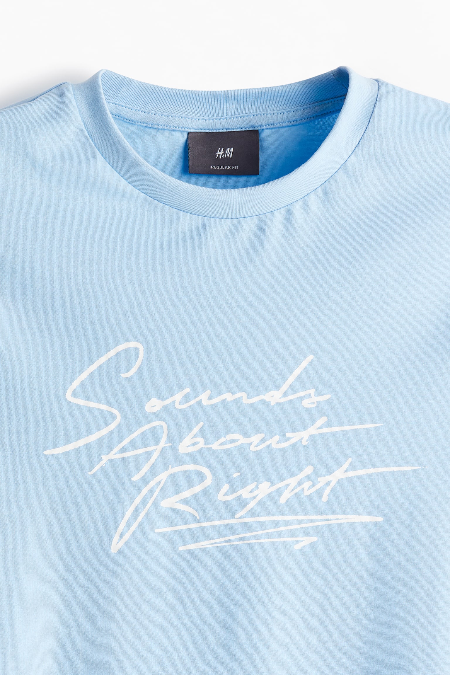 Regular Fit Printed T-shirt - Light blue/Sounds/White/Wasted Potential/Black/Car/Black/Shush!/Cream/The Mountains Whisper - 2