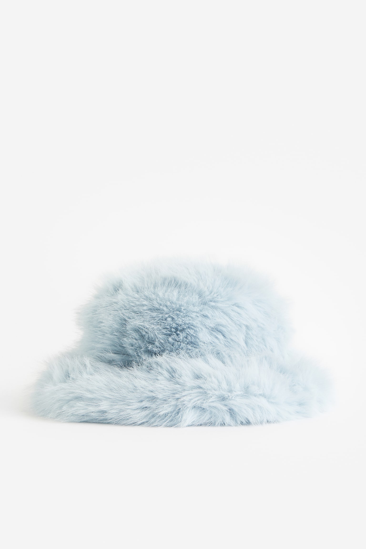 Fluffy bucket hat - Light blue - 1