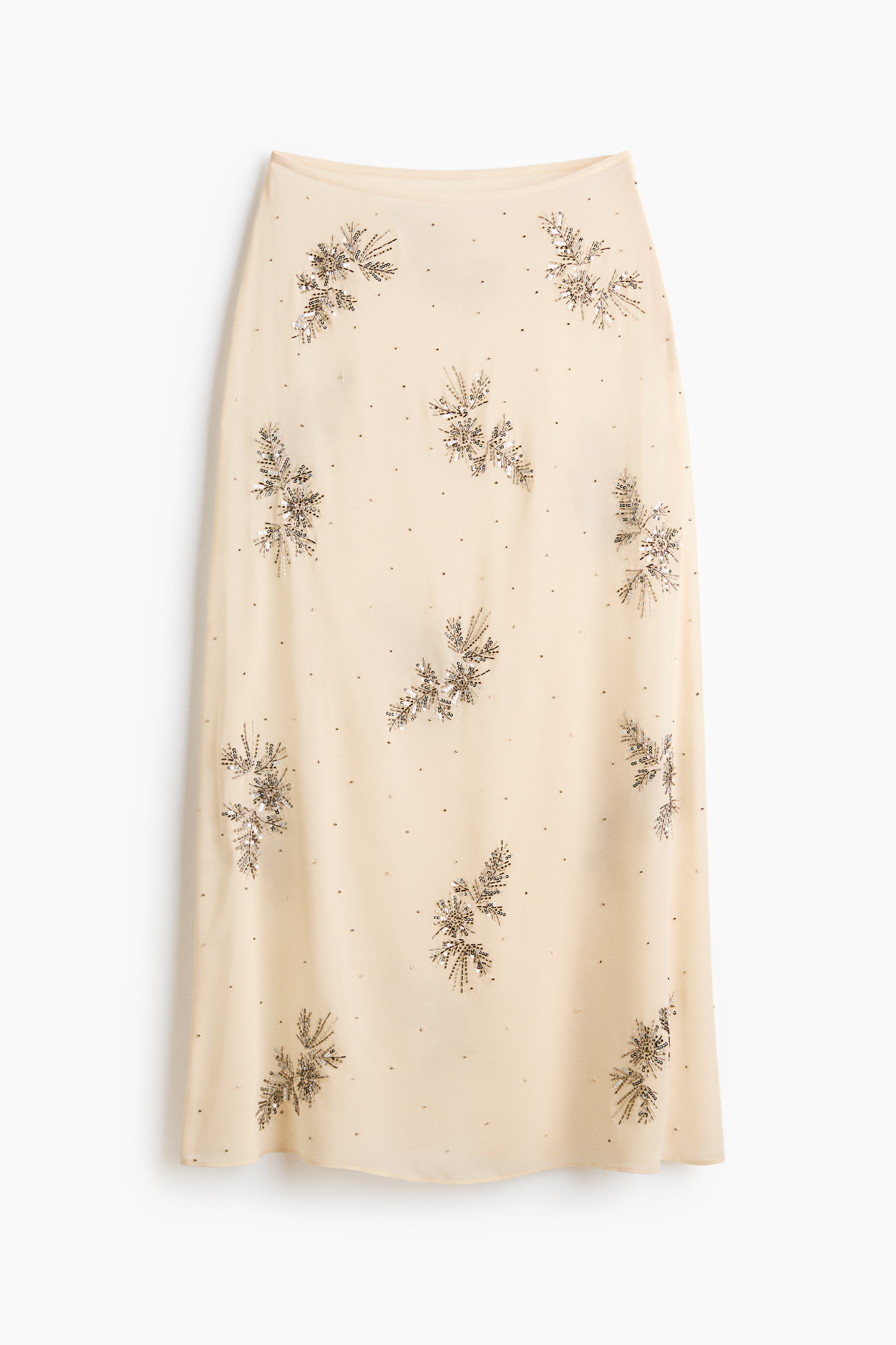Sheer embellished skirt - Cream