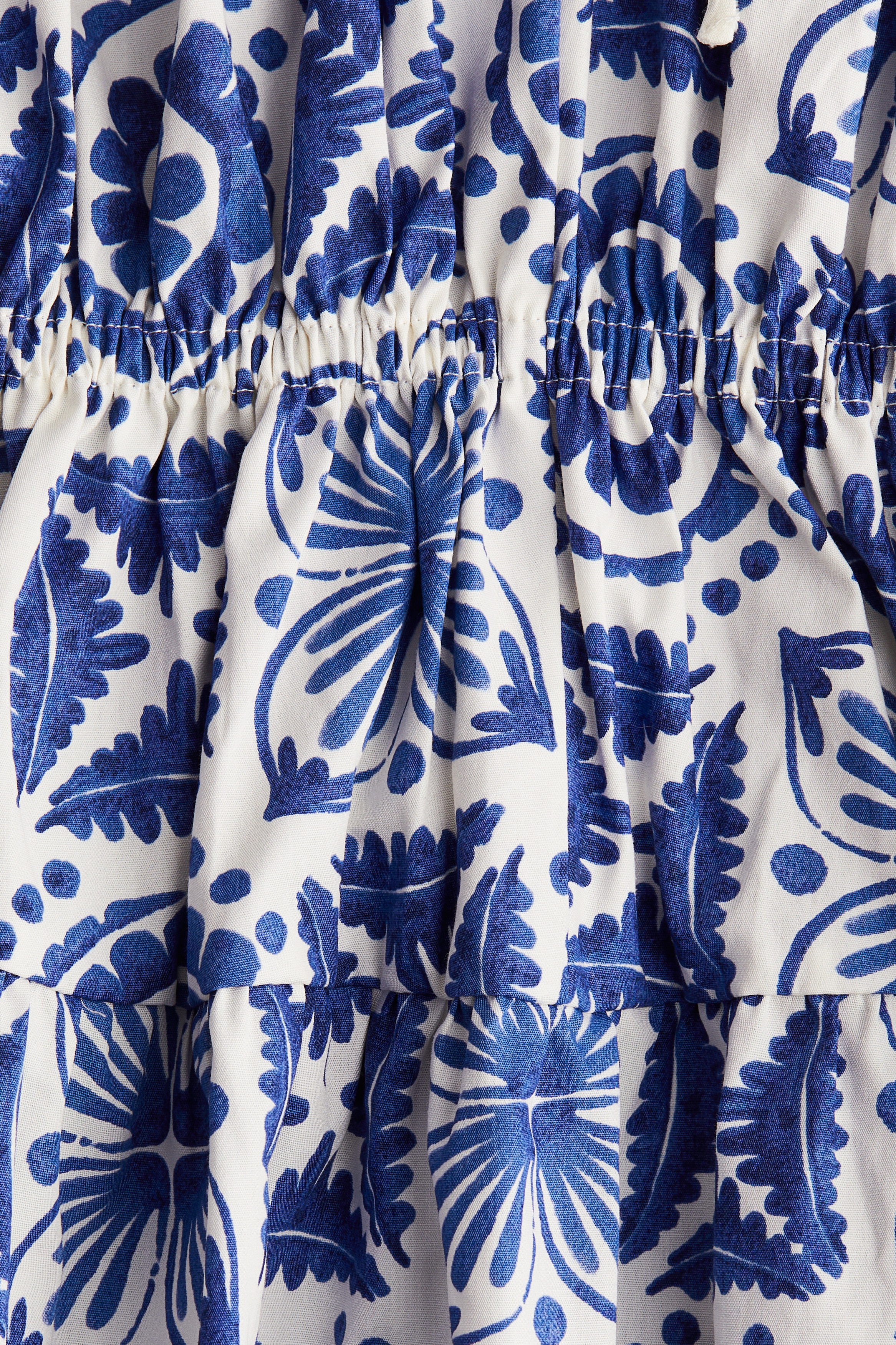 Drawstring-detail poplin dress