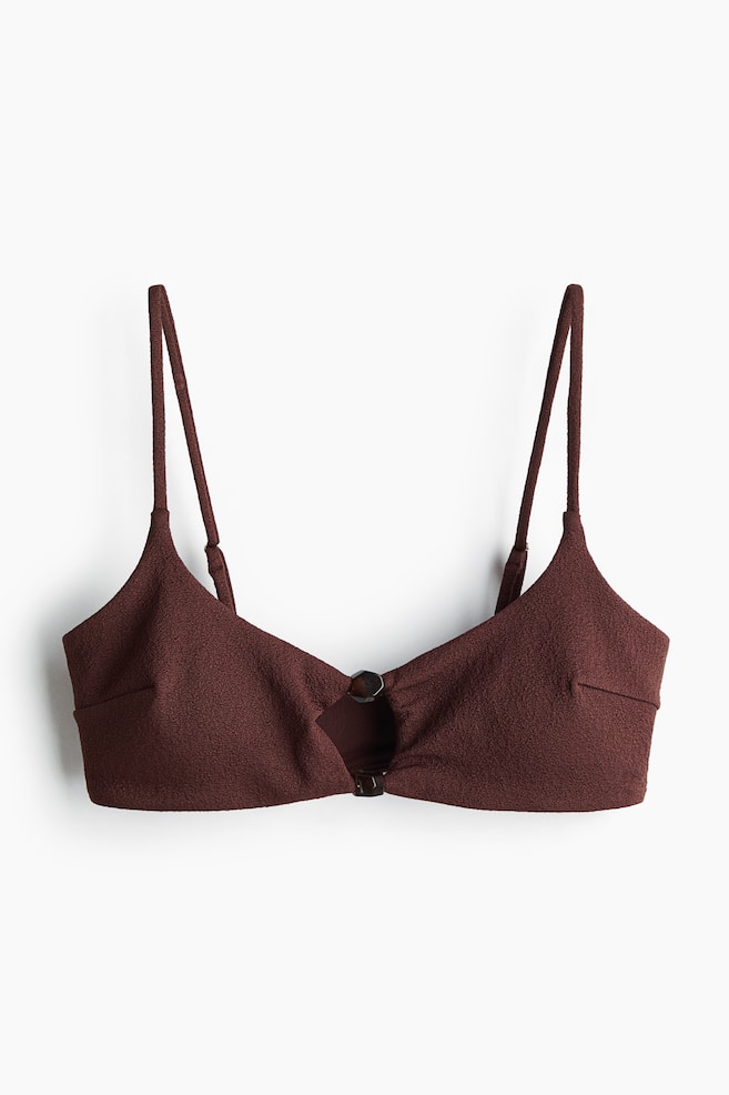 Top de bikini con relleno - Café oscuro - 1