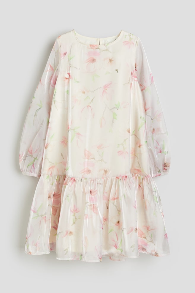 Patterned organza dress - Cream/Floral - 2