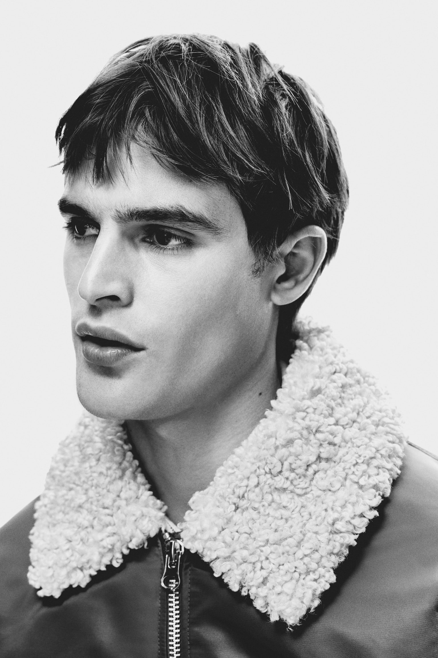 ז'קט בומבר מניילון Loose Fit - אפור עכבר כהה/כחול כהה - 6