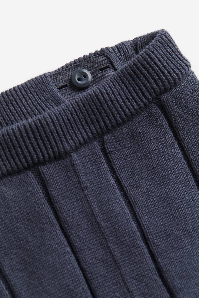 2-piece rib-knit cotton set - Navy blue - 2