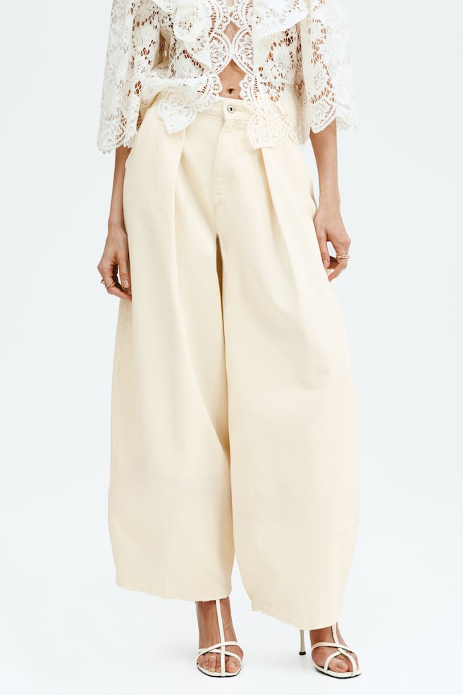 Barrel Leg Regular Waist Jeans - Pale yellow - 7
