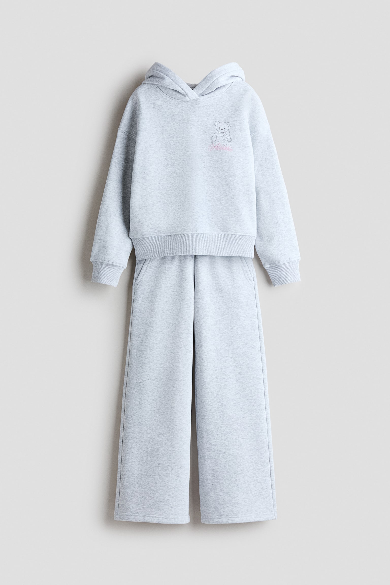 2-piece brushed-inside sweatshirt set
