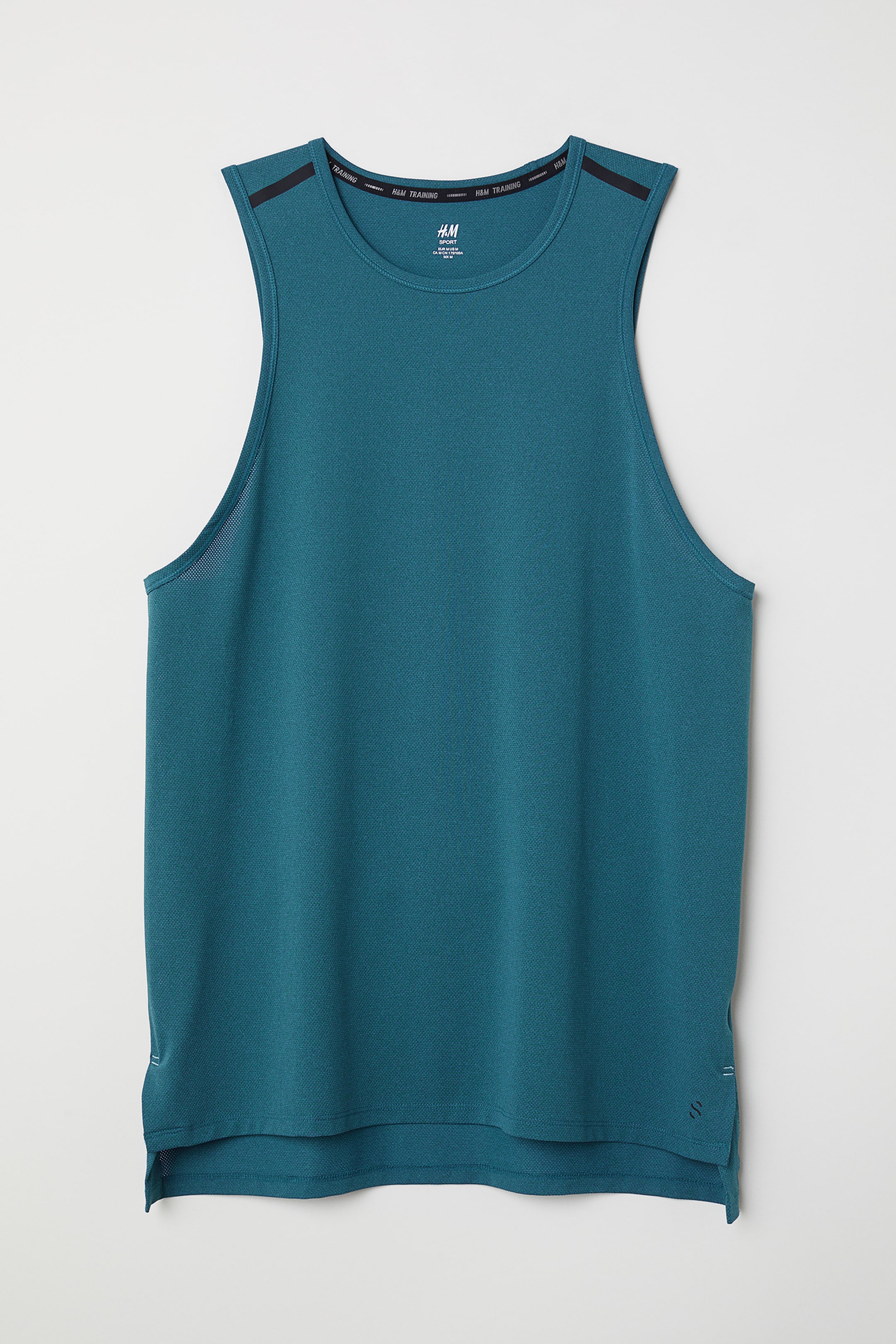 이미지 확대 보기: 슬리브리스 스포츠 탑 - 터쿼이스 - Men | H&M KR 1