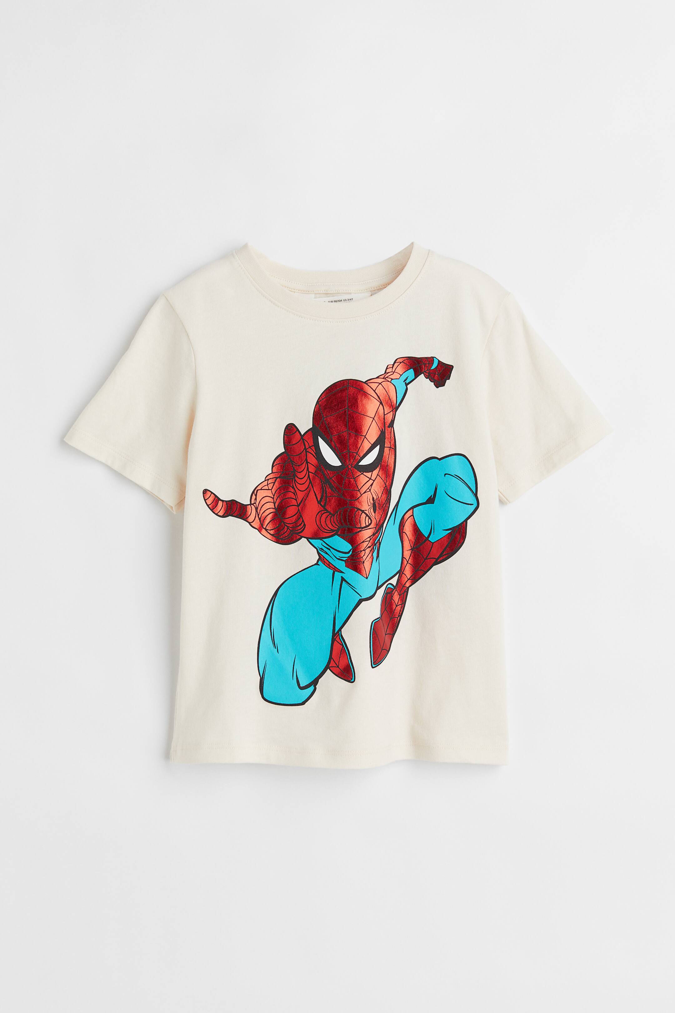 查看大圖: 圖案T恤 - 天然白色/蜘蛛人 - Kids | H&M 1