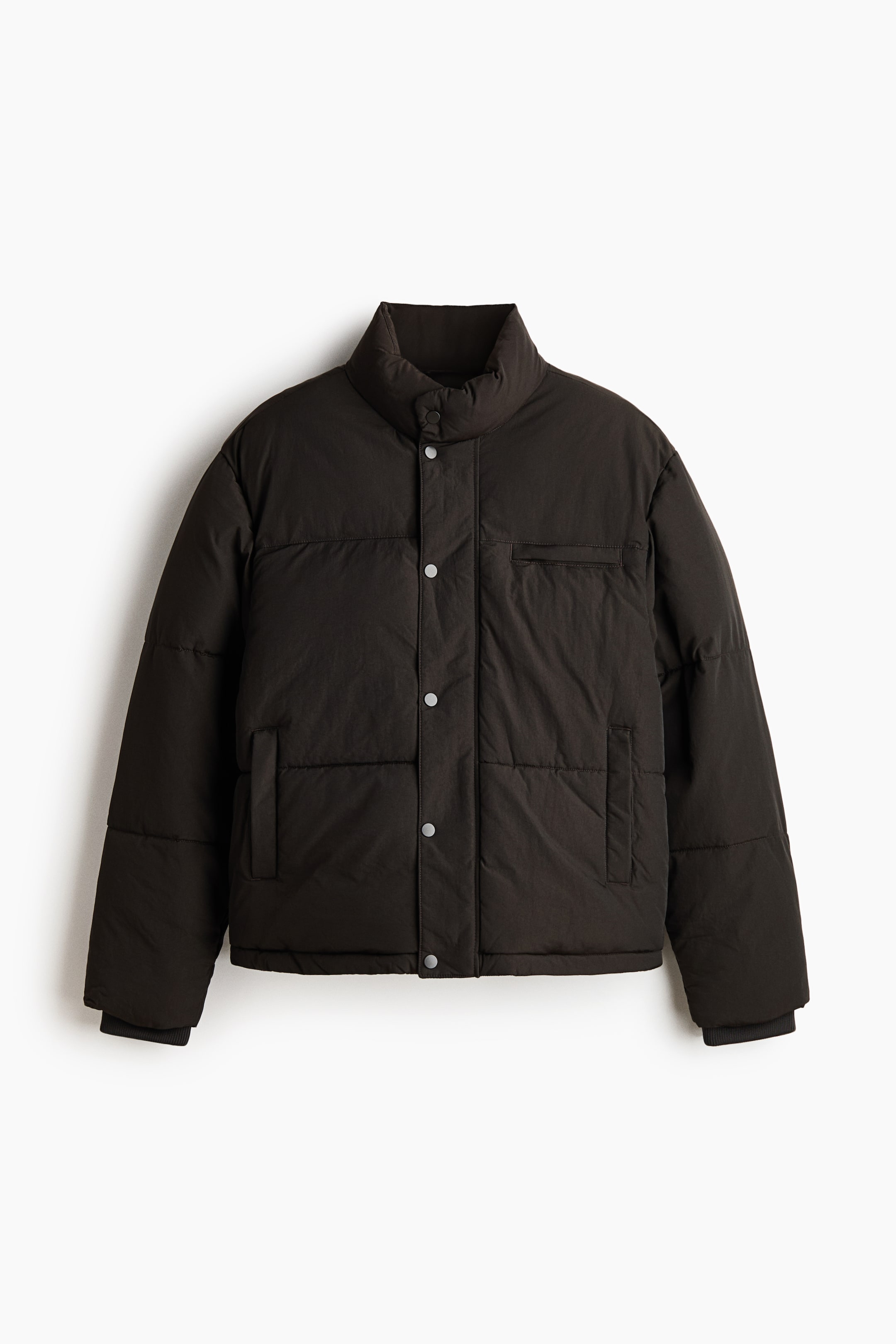 이미지 확대 보기: 나일론 퍼프 재킷 - 다크 브라운 - Men | H&M KR 5