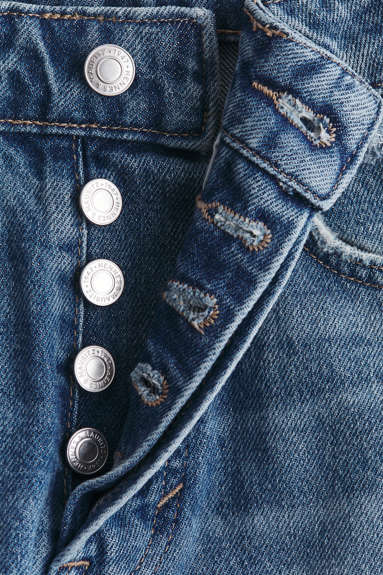 Straight High Waist Ankle Jeans - Denim blue/Denim blue/Washed black/Denim blue/White/Light denim blue/Beige - 5
