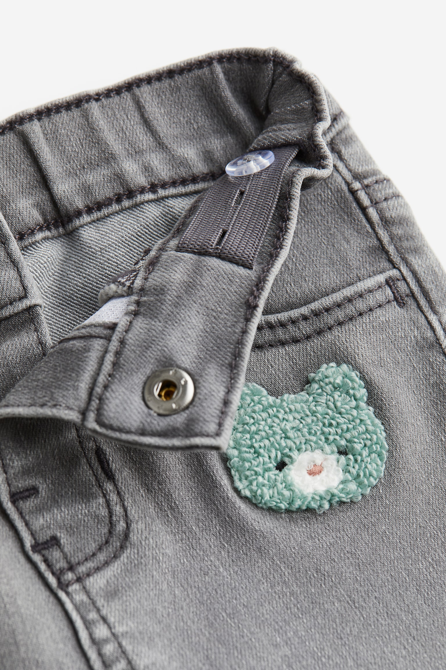 Embroidered Jeans - Denim grey/Animals/Light denim blue/Flowers - 2