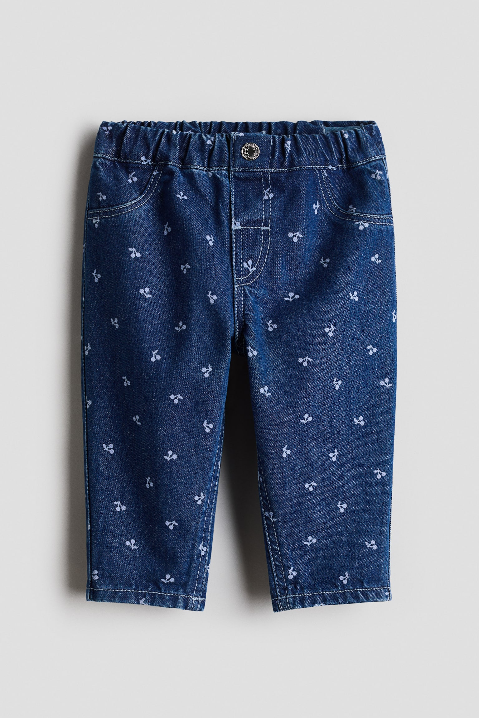 Pantalón de algodón - Azul denim oscuro/Cerezas