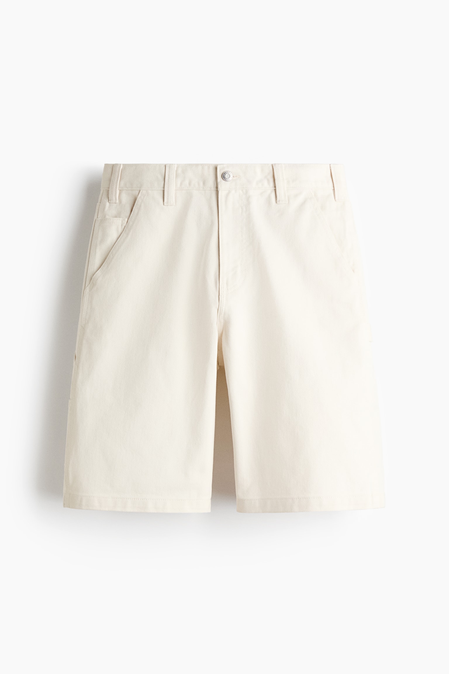 מכנסיים קצרים Relaxed Fit - לבן - 2