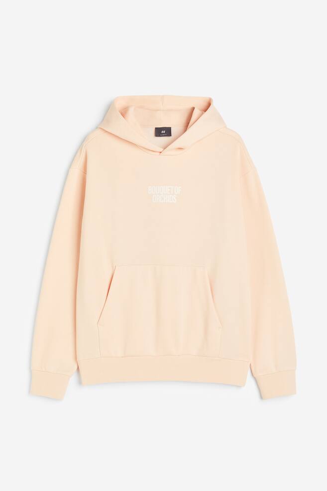 Relaxed Fit Printed hoodie - Apricot/Orchids/Brown/Landscape/Light pink/Cream/Clouds - 2