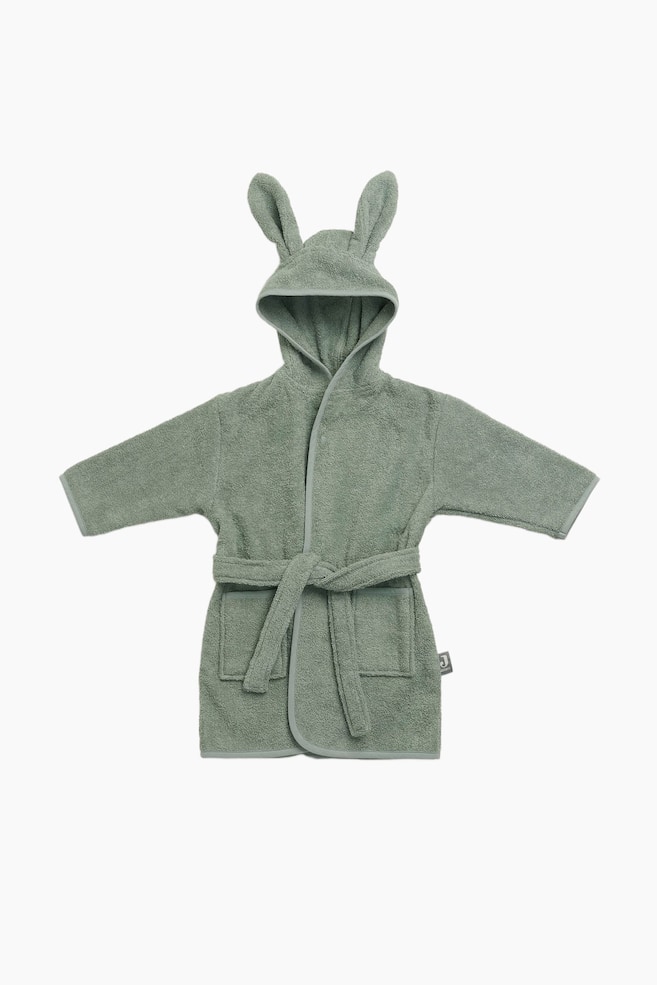 Terry Bathrobe 1-2 Years - Ash Green/Nougat/Biscuit/Wild Rose - 1