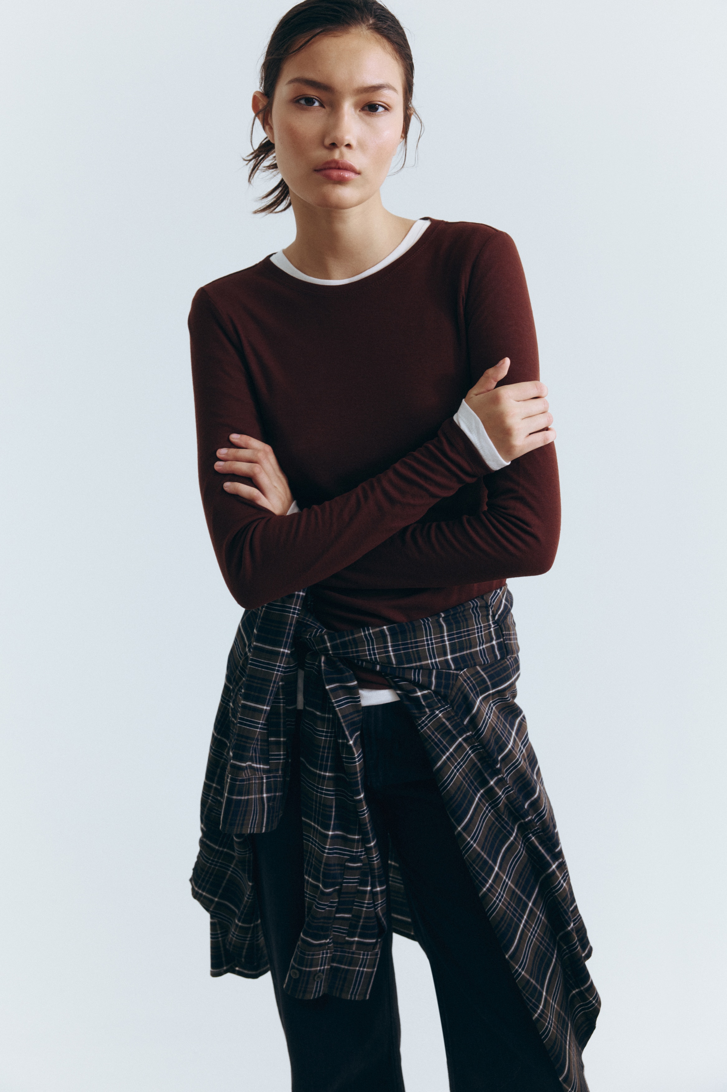 Wool-blend top