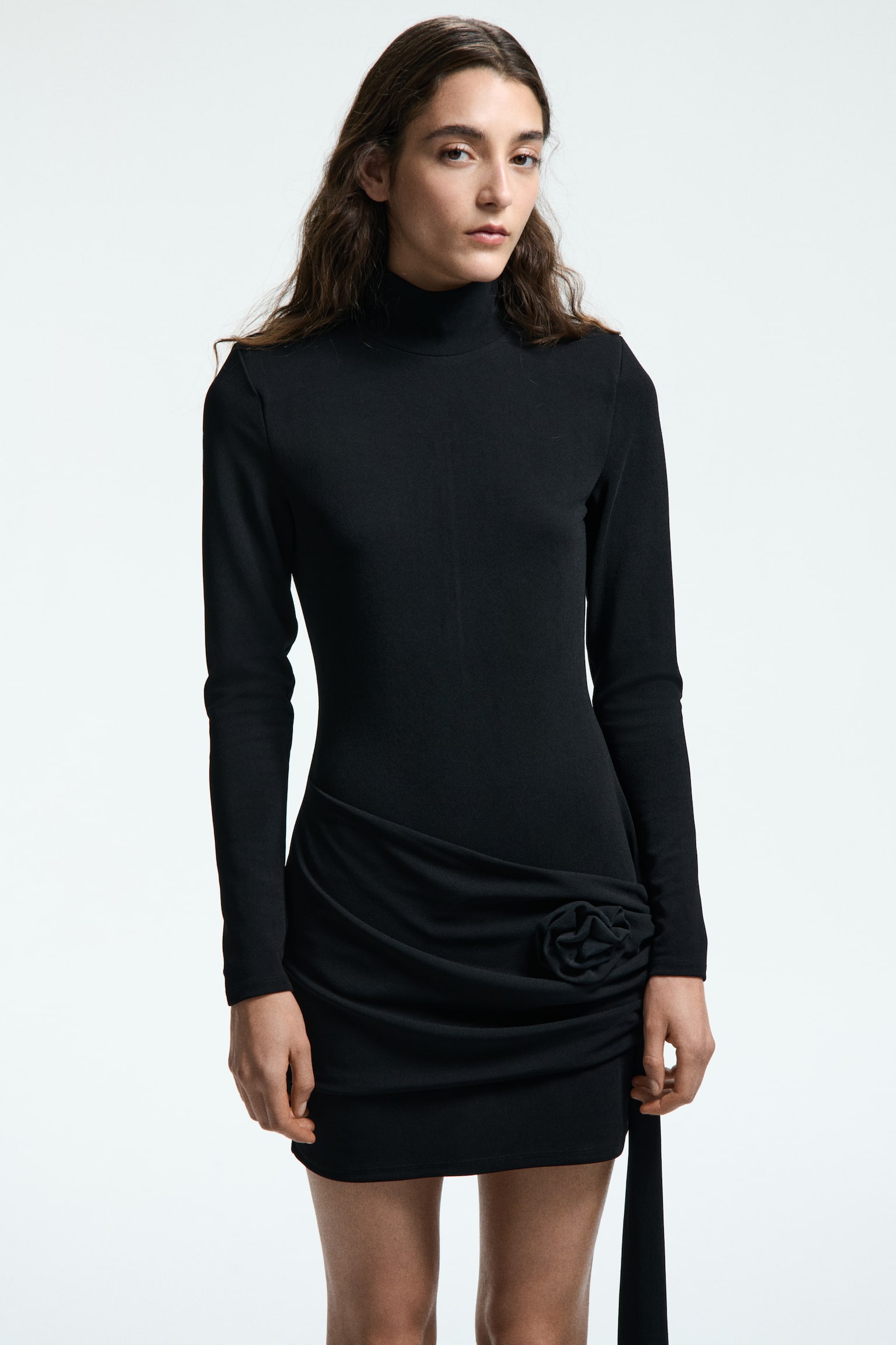 Shoulder-pad dress - Black - 3