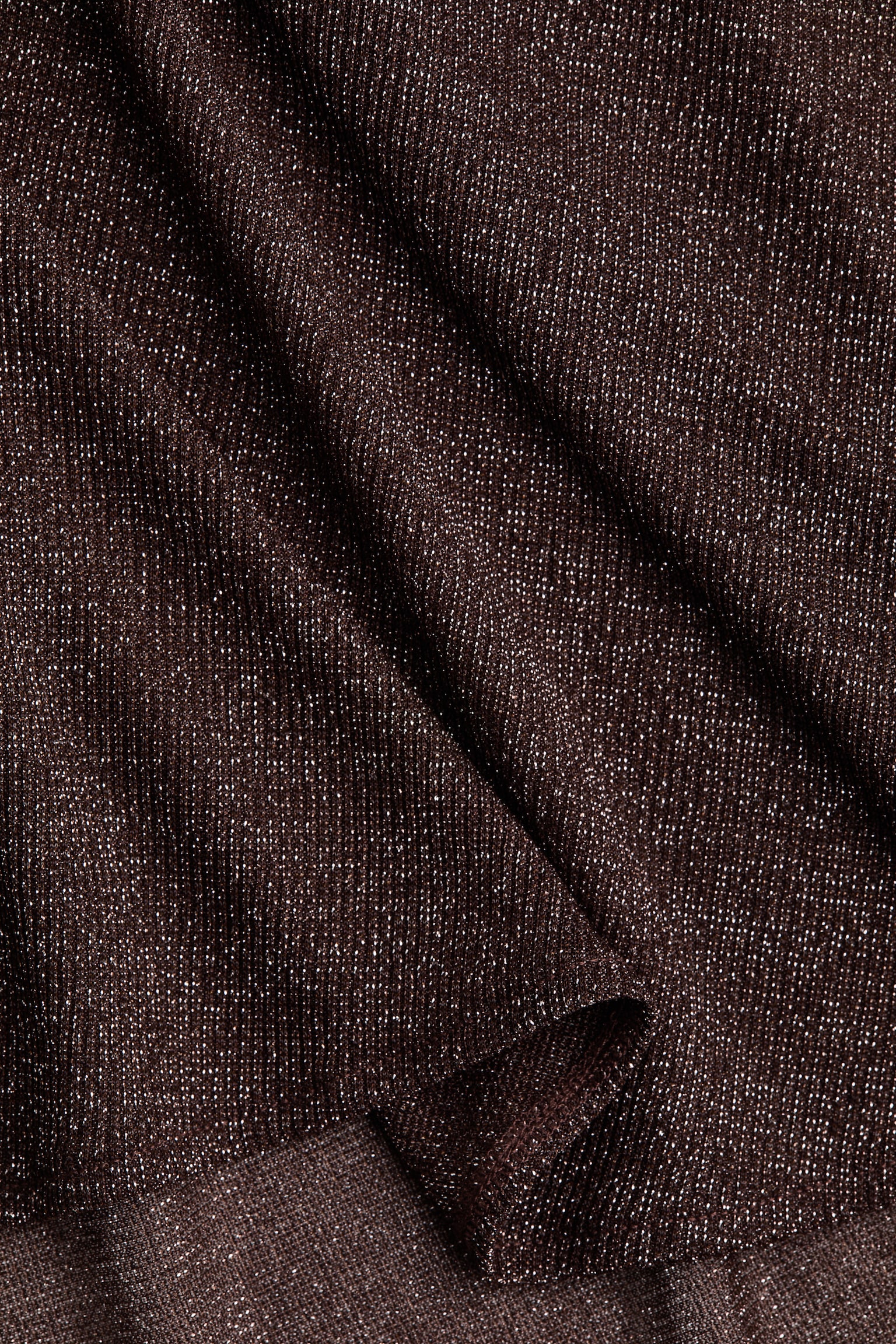 Glittery cape top - Dark brown - 3