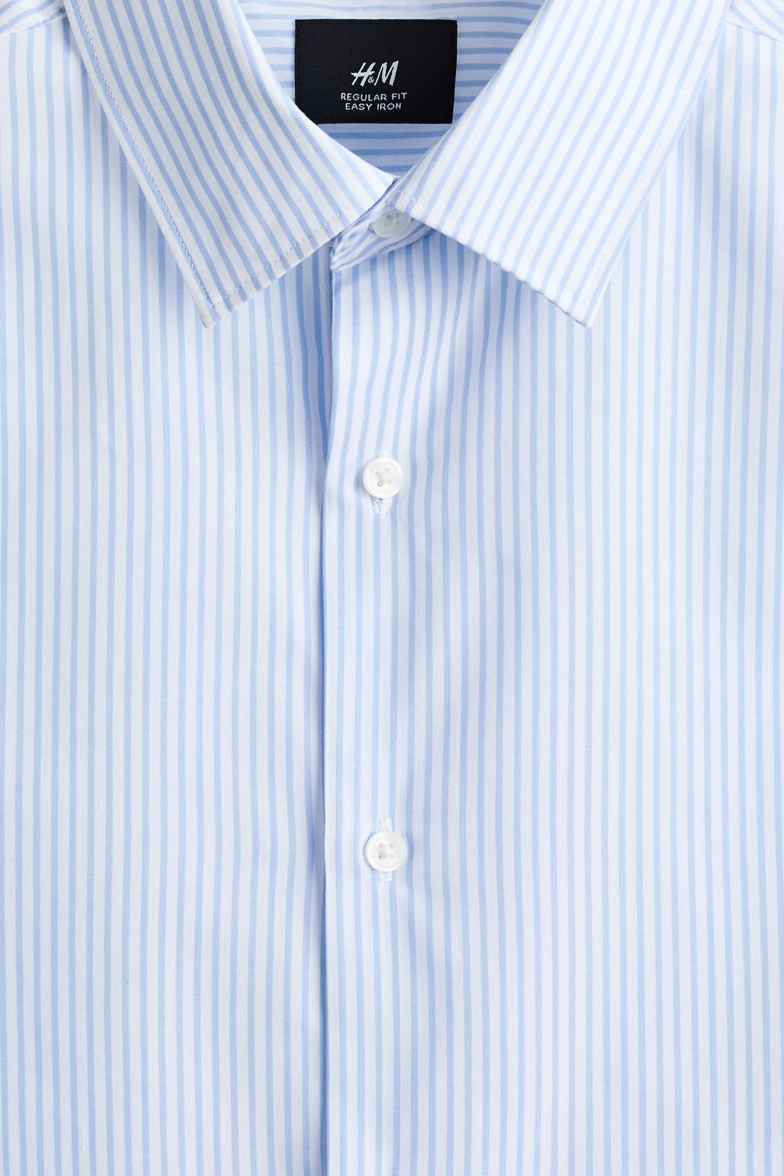 Regular Fit Easy-iron shirt - Light blue/Striped/Light blue/Black/White - 5