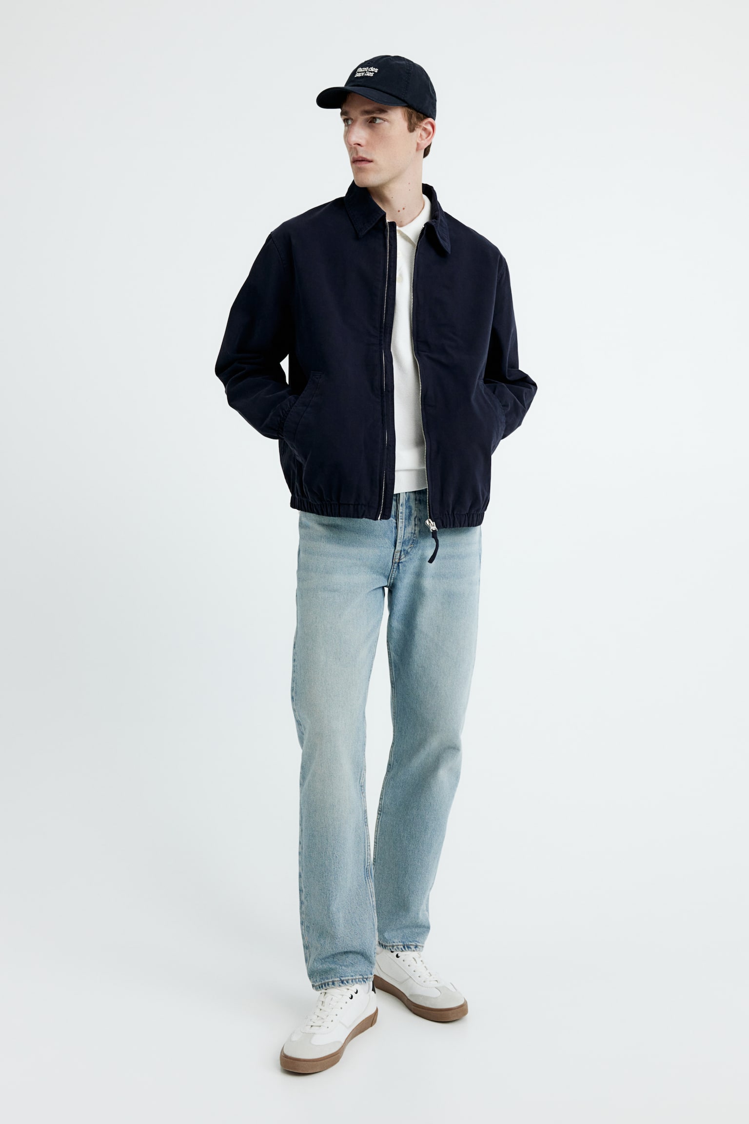 Loose Fit Twill jacket - Navy blue - 1