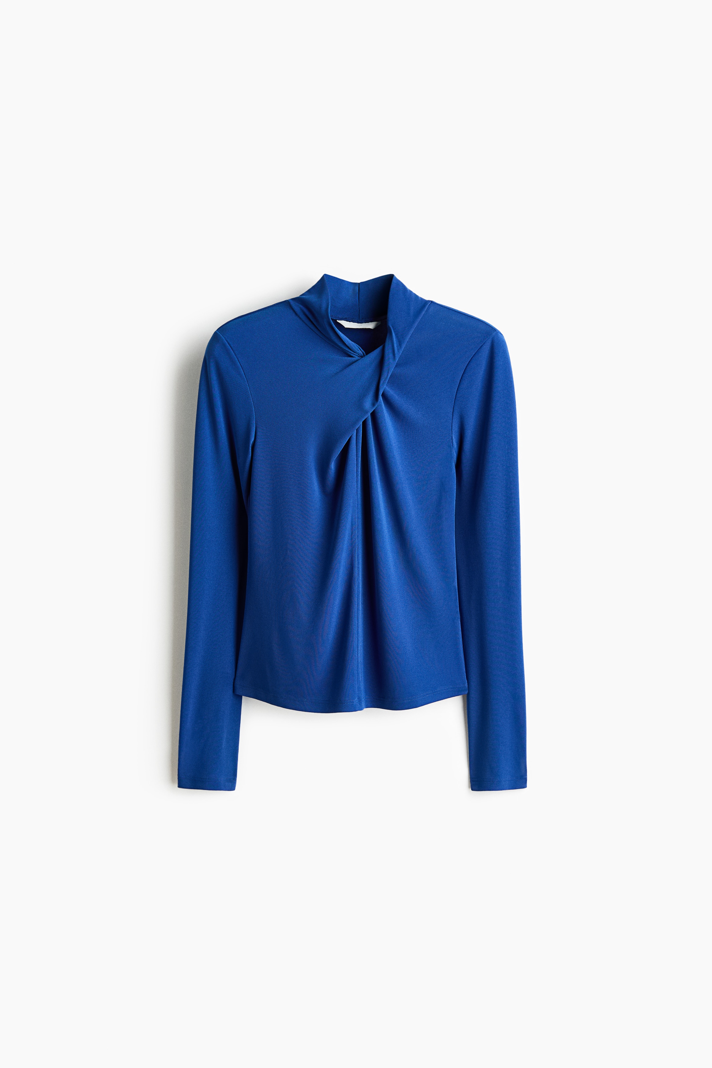Twist-detail jersey top - Dark blue/Navy blue/Dark brown