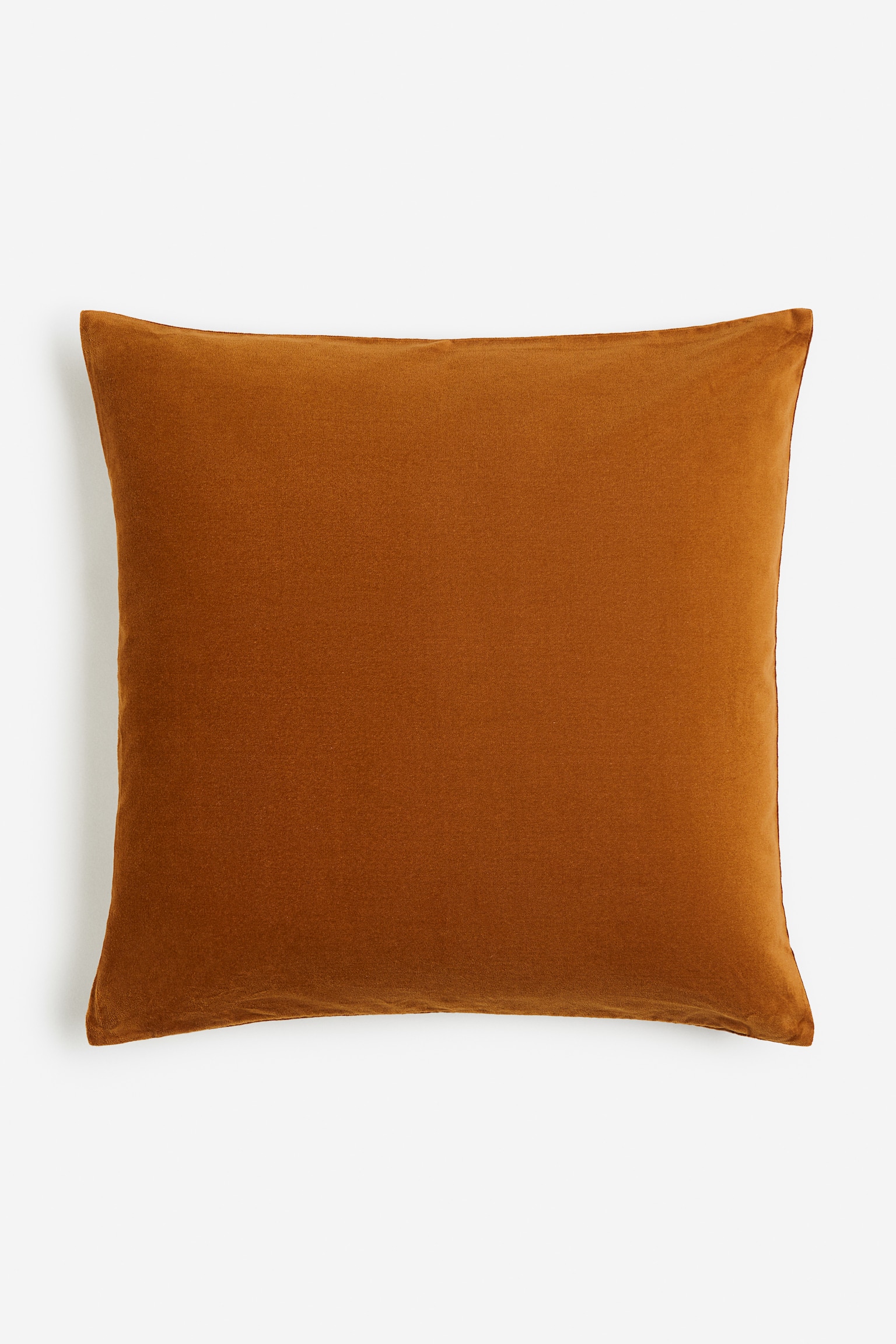 Cotton velvet cushion cover - Camel/Burnt orange/Yellow/Light greige/Purple/Dark grey/Sage green/Light beige/Bright blue/Pink - 1