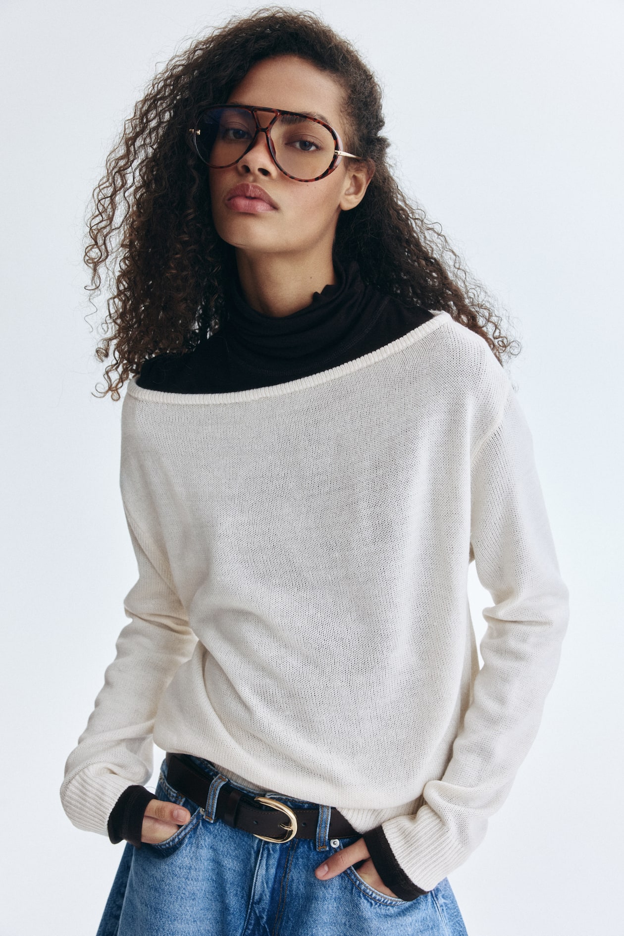 Off-the-Shoulder Sweater